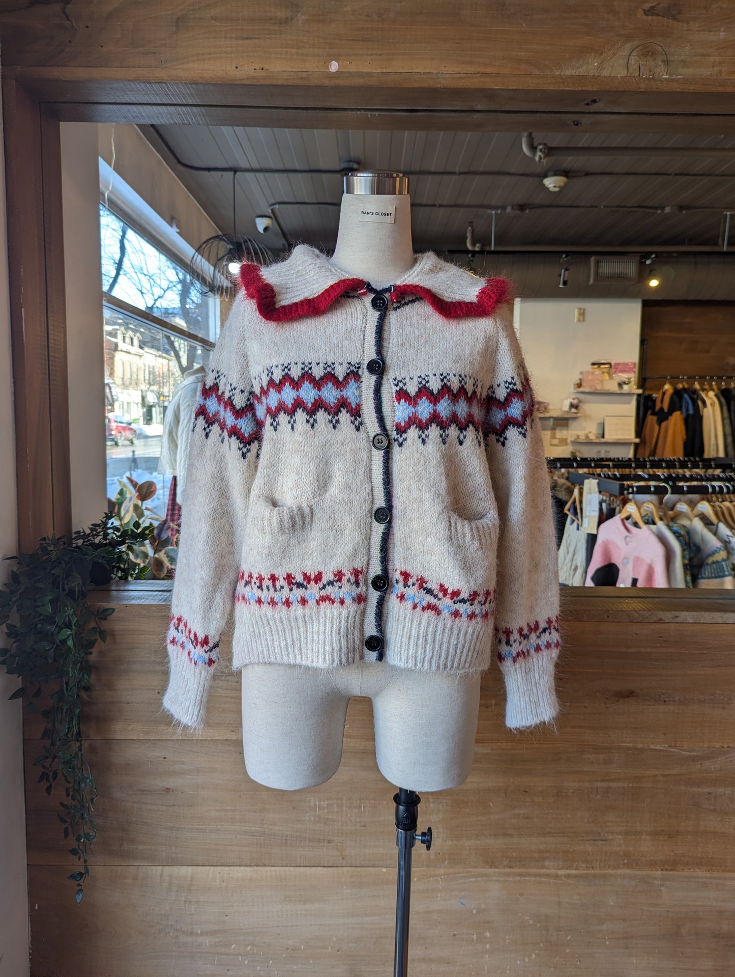 Fair Isle Collared Cardigan