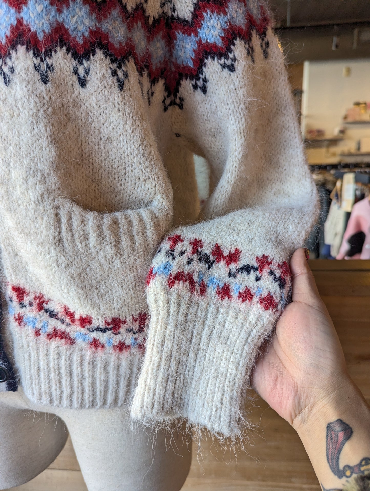 Fair Isle Collared Cardigan