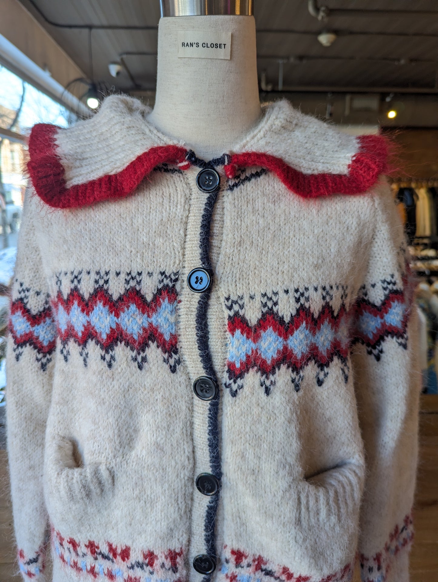 Fair Isle Collared Cardigan