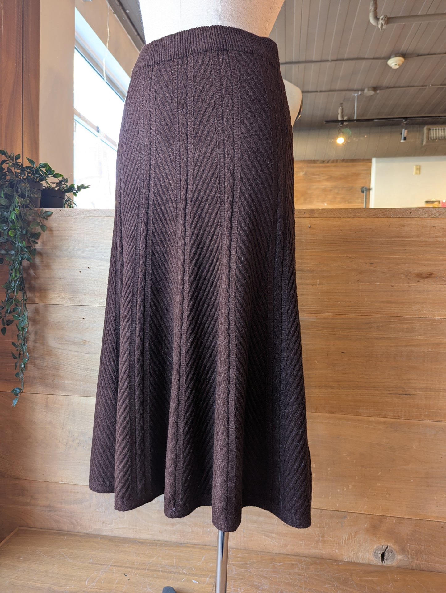 Herringbone Knit Maxi Skirt