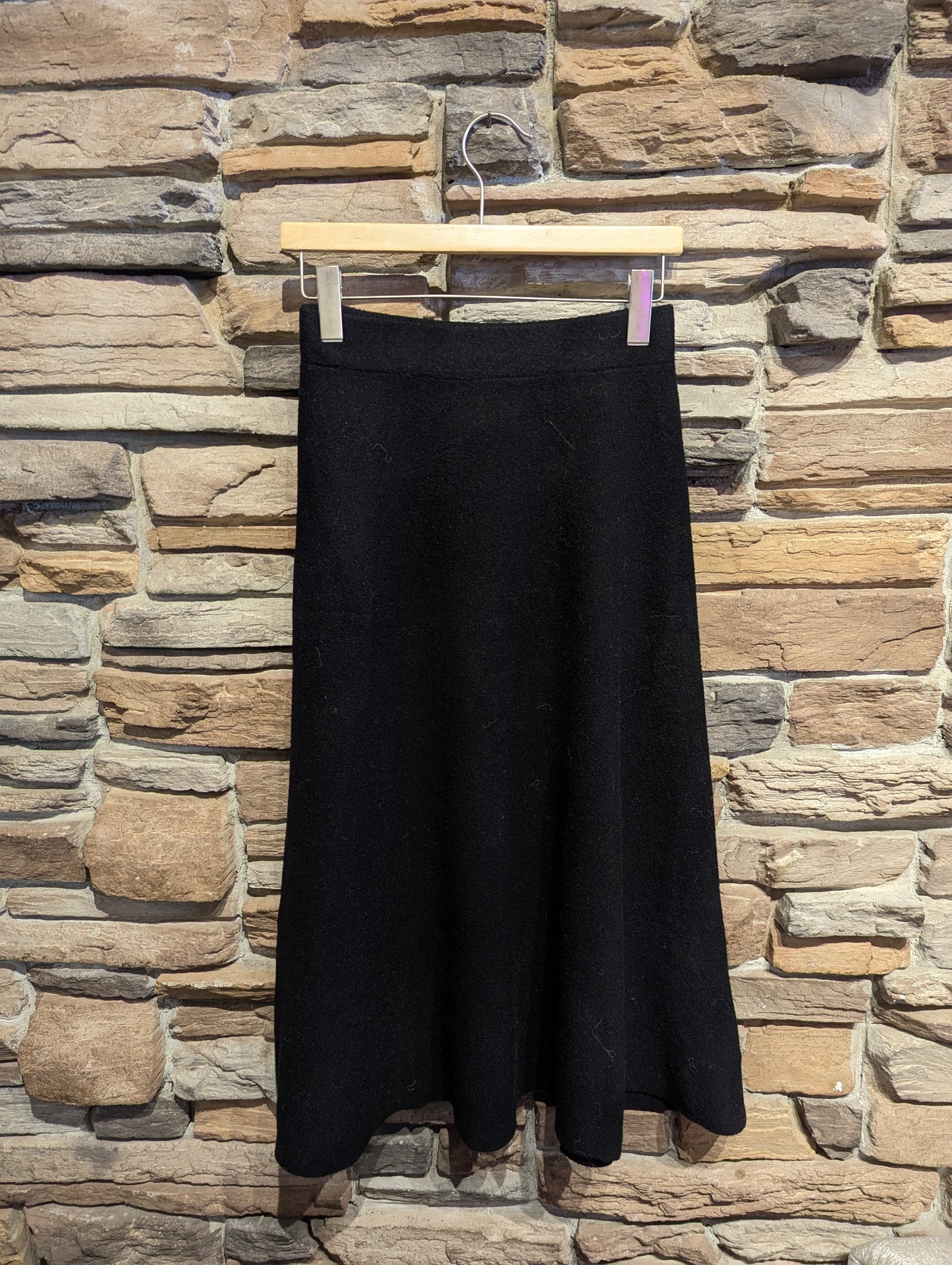 Faux Button Knit Maxi Skirt