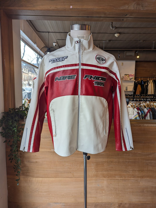 Vegan Leather Racing Jacket