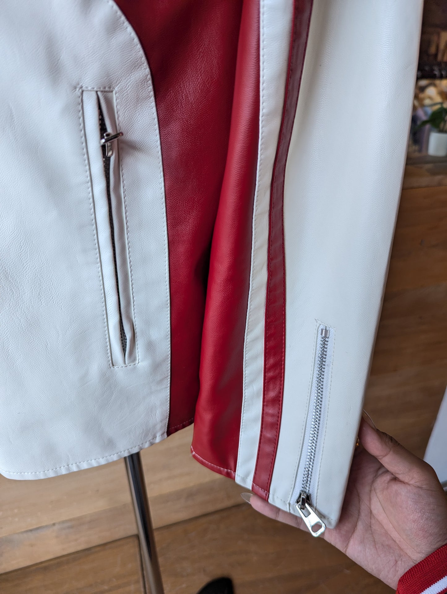 Vegan Leather Racing Jacket