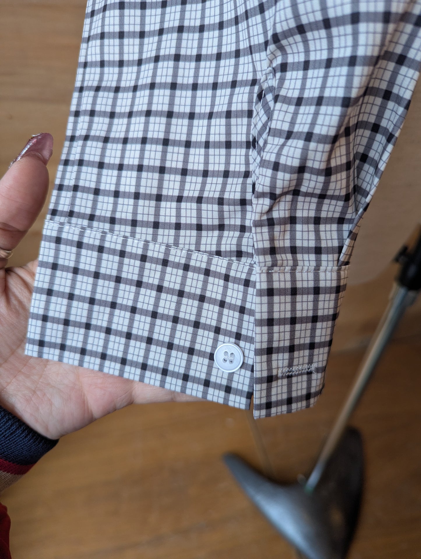 Plaid Button Up With Waist tie