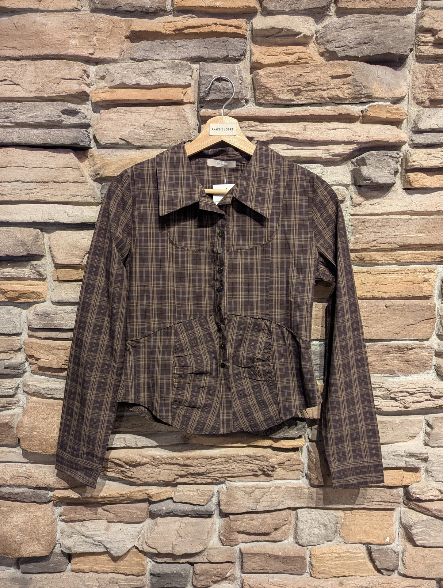 Coreseted Plaid Button Up