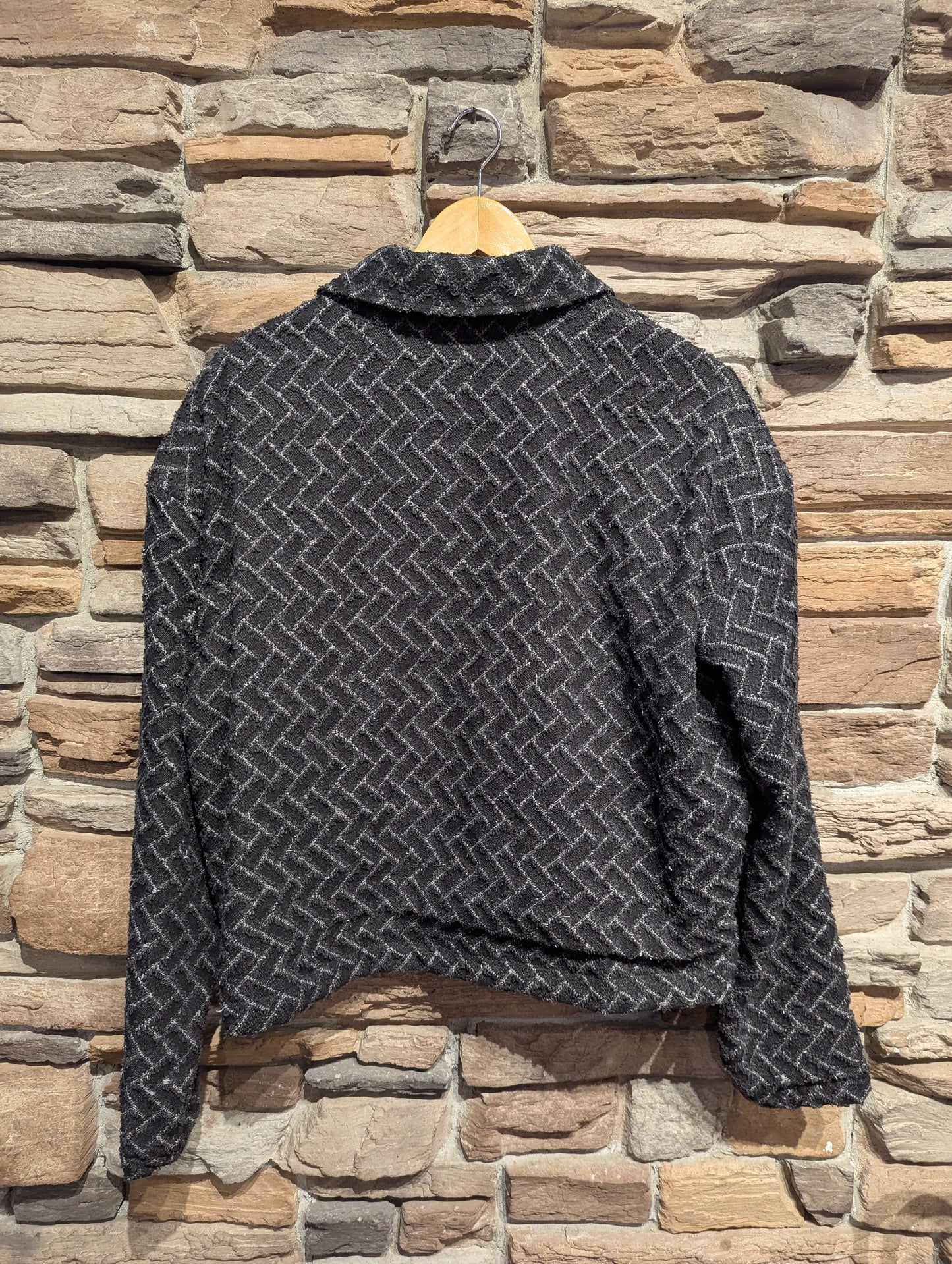 Weathered Herringbone Double Zip
