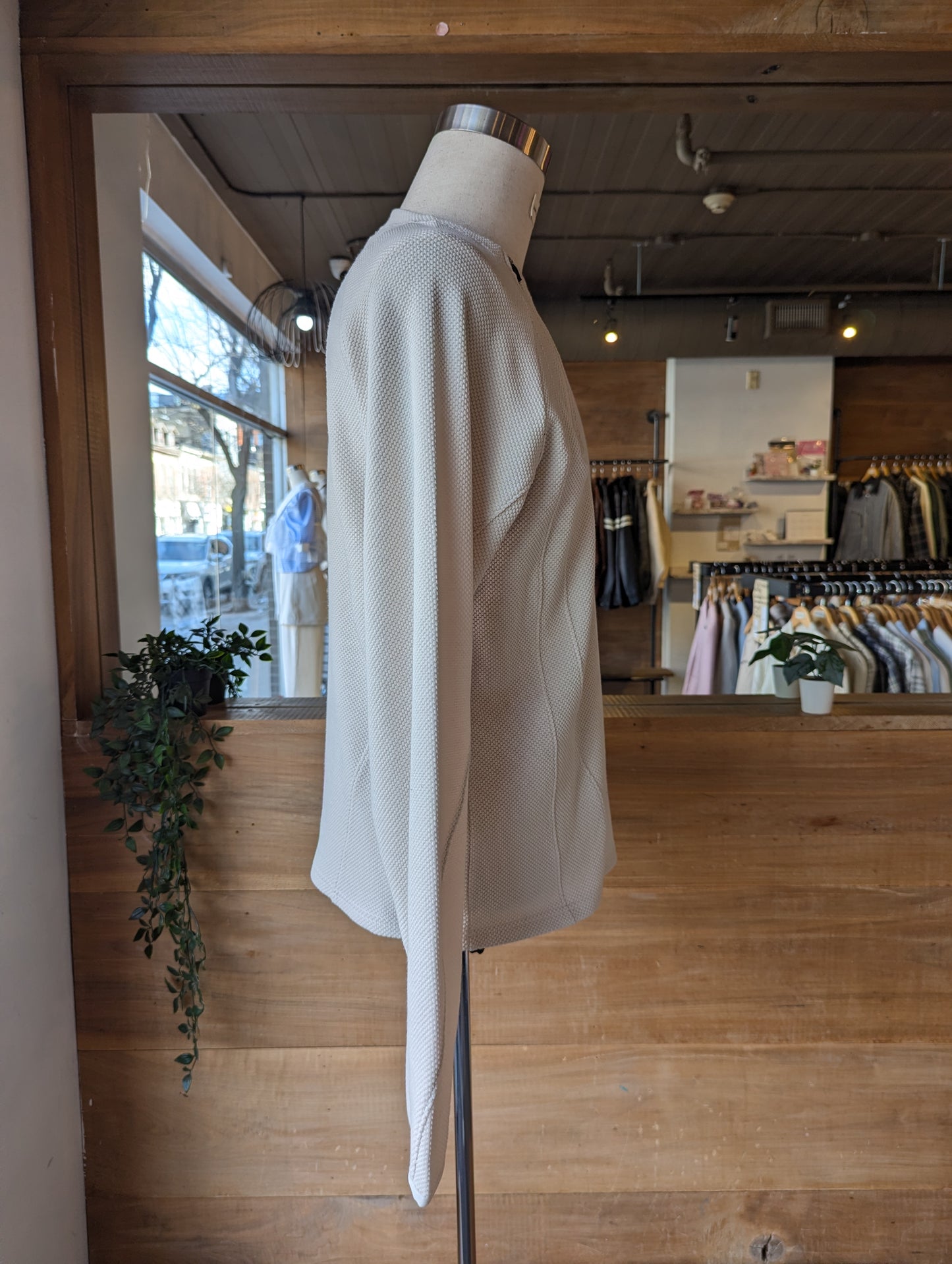 Zipper Collar Sweatshirt