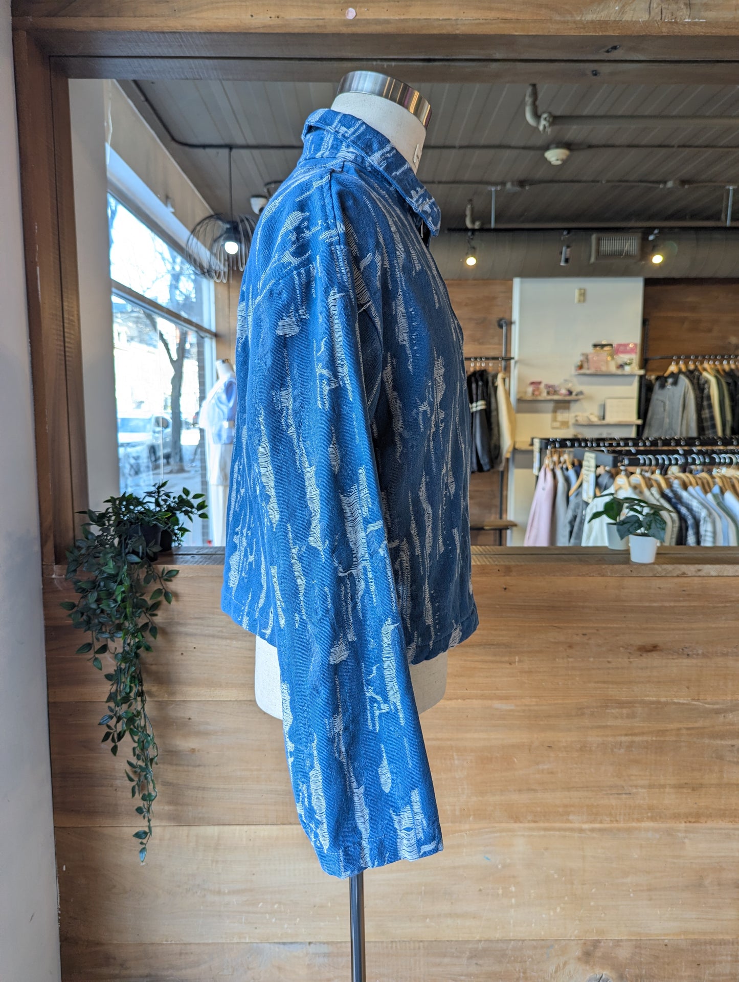 Weathered Indigo Double Zip Jacket