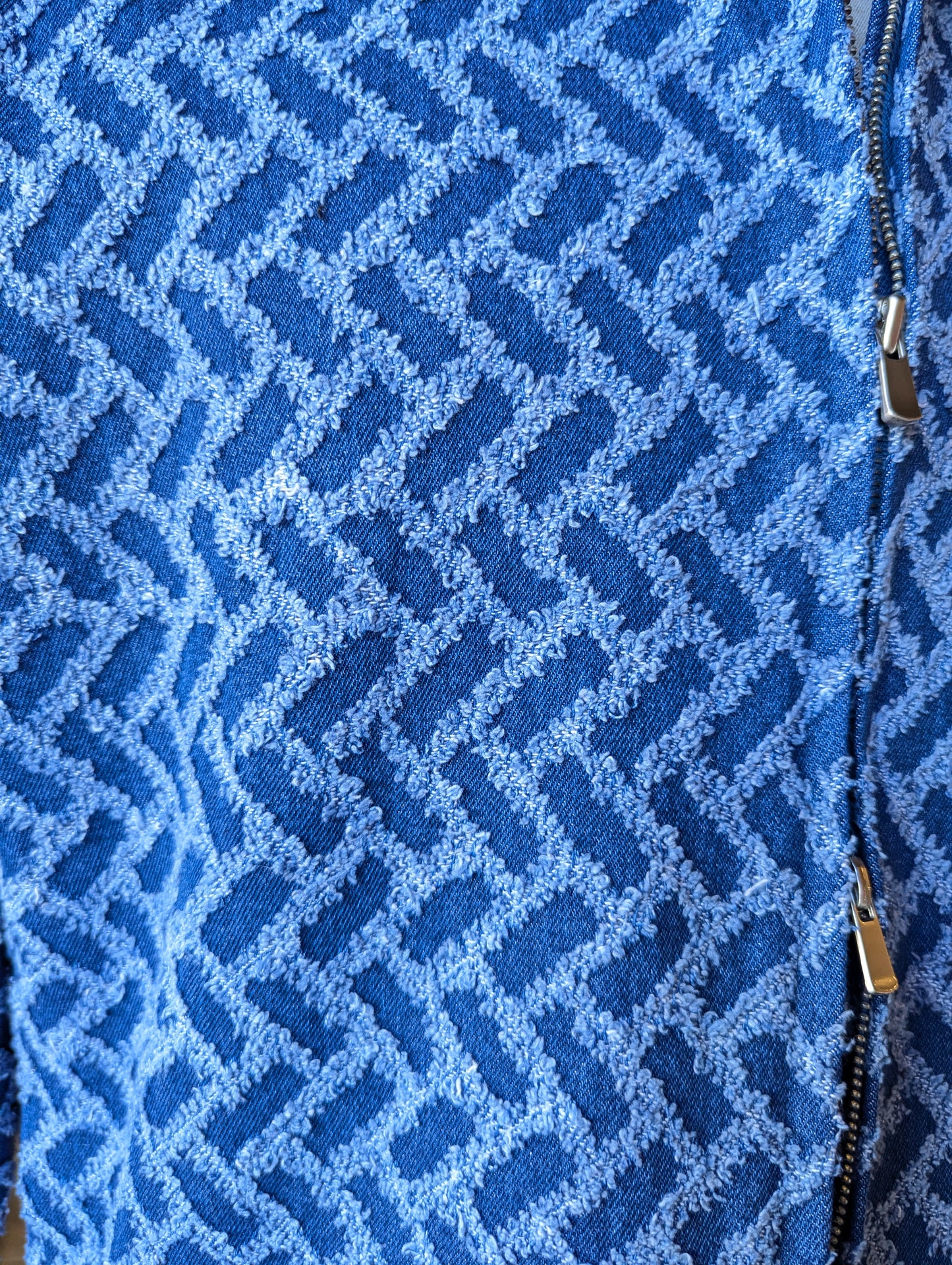 Weathered Herringbone Double Zip