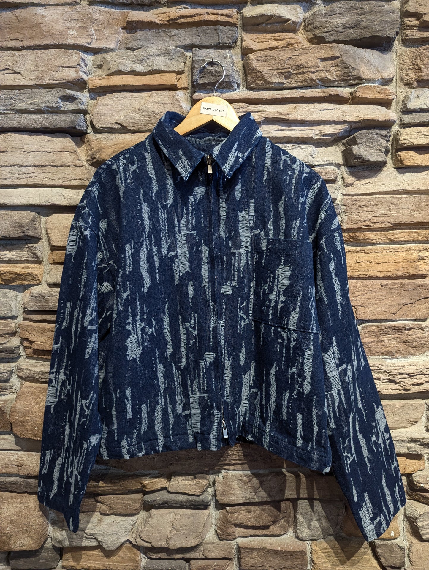 Weathered Indigo Double Zip Jacket