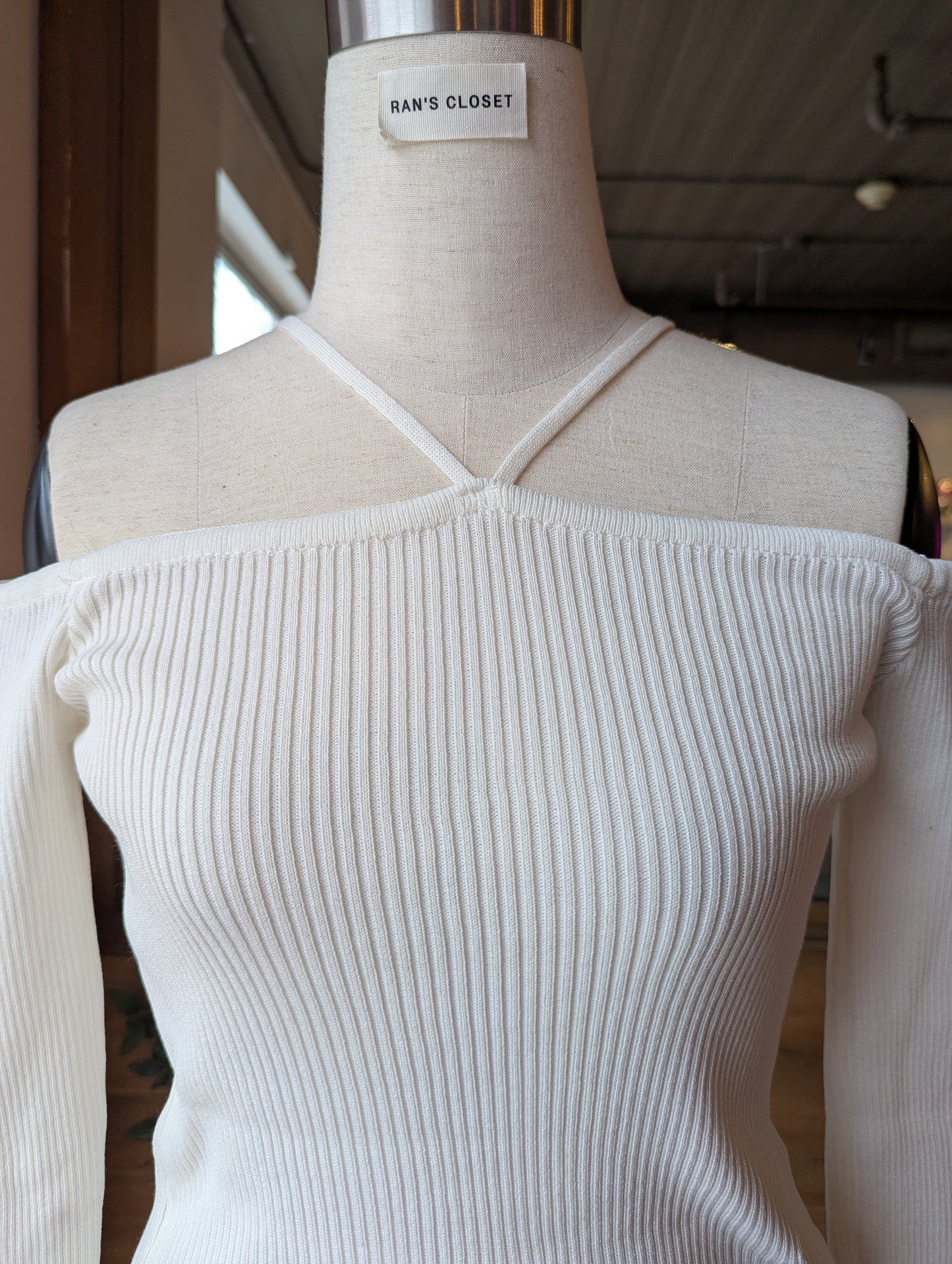 Off Shoulder Necklace Line Top