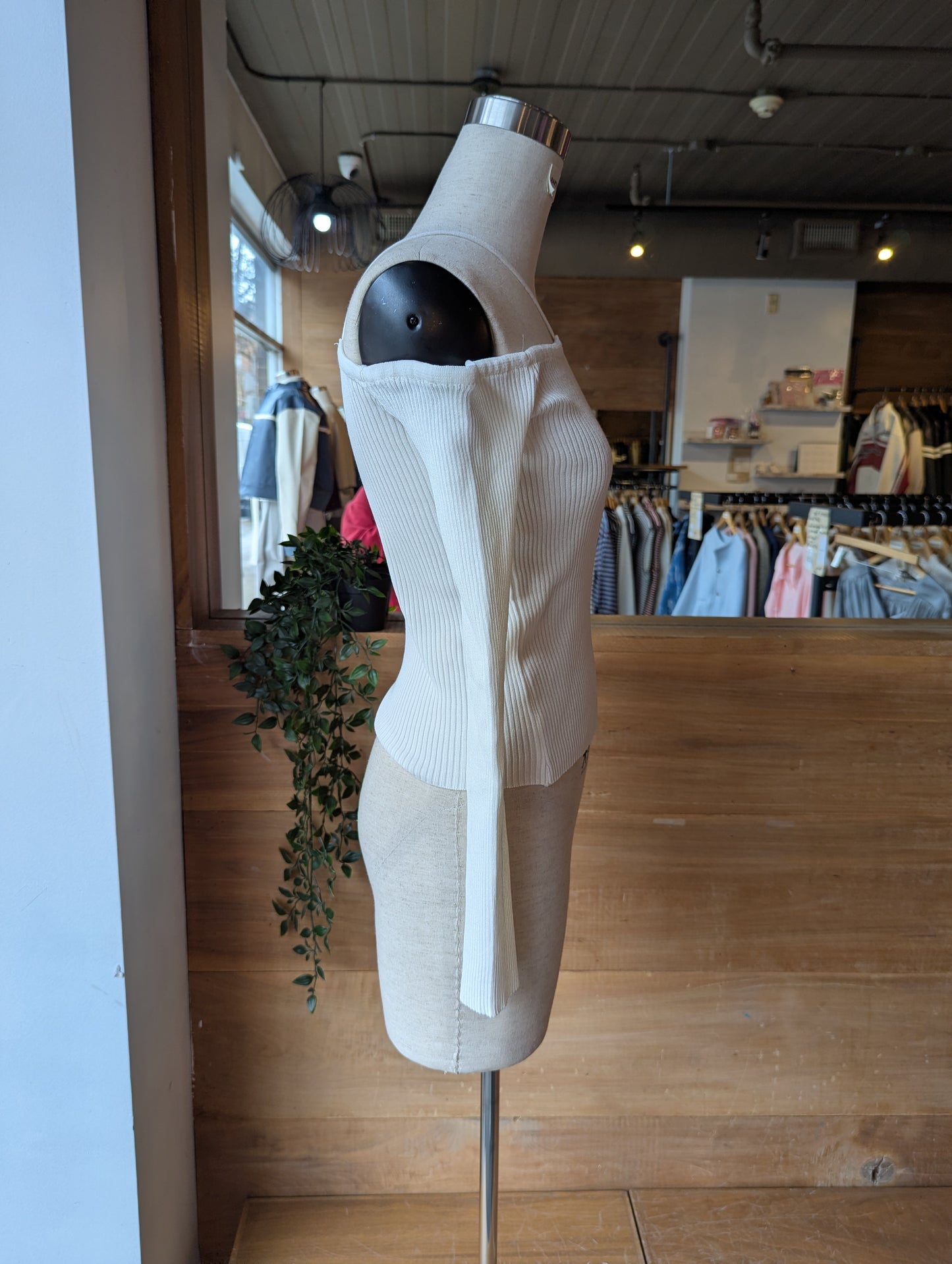 Off Shoulder Necklace Line Top