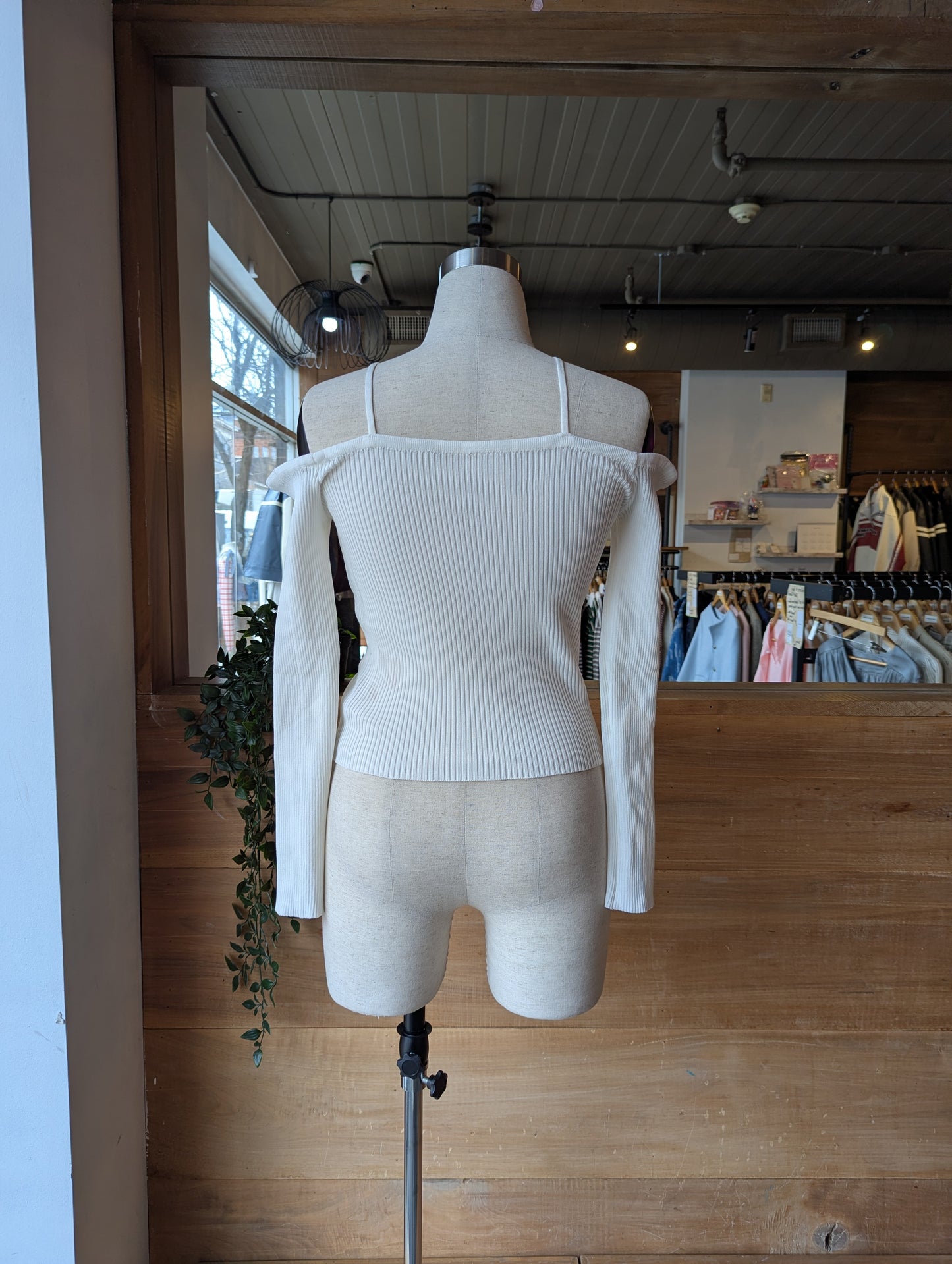 Off Shoulder Necklace Line Top
