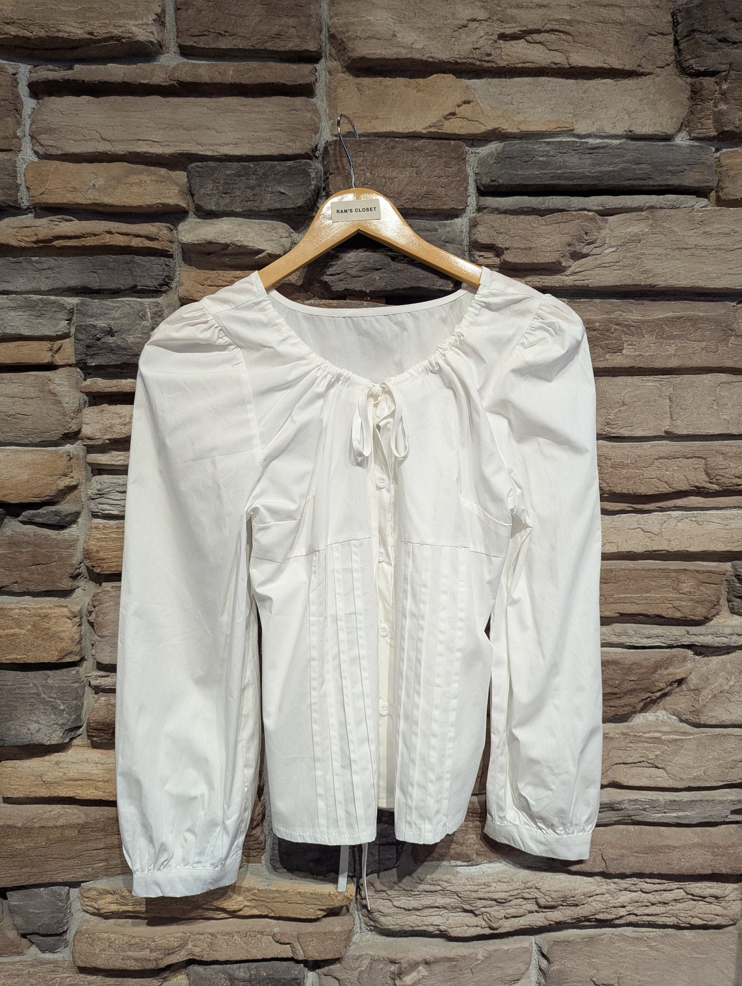 Gathered Neckline Spring Blouse