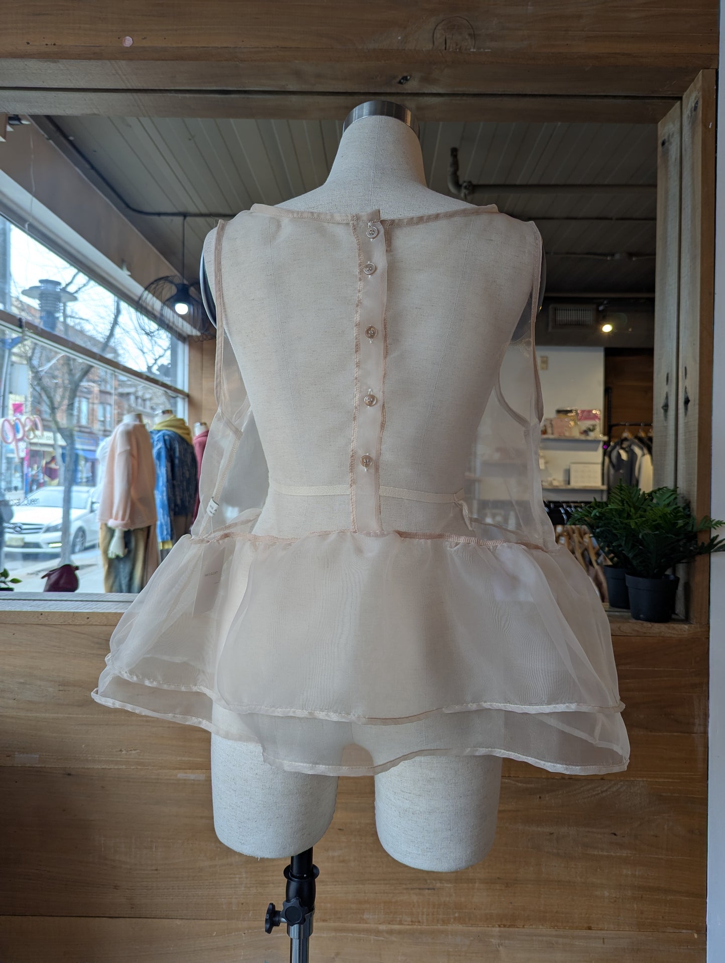 Cloud Ruffle Peplum Top