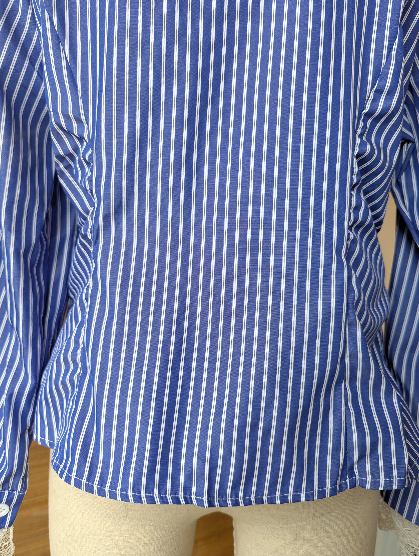 Stripe Lace Muse Button Up Top