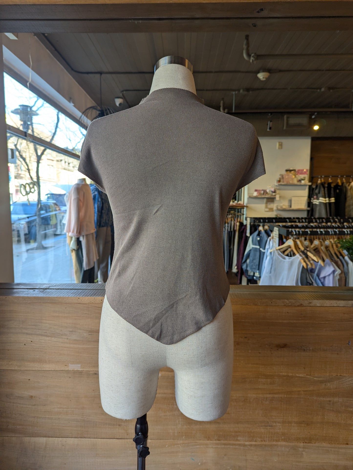 Soft Sculpt Mock neck Tee