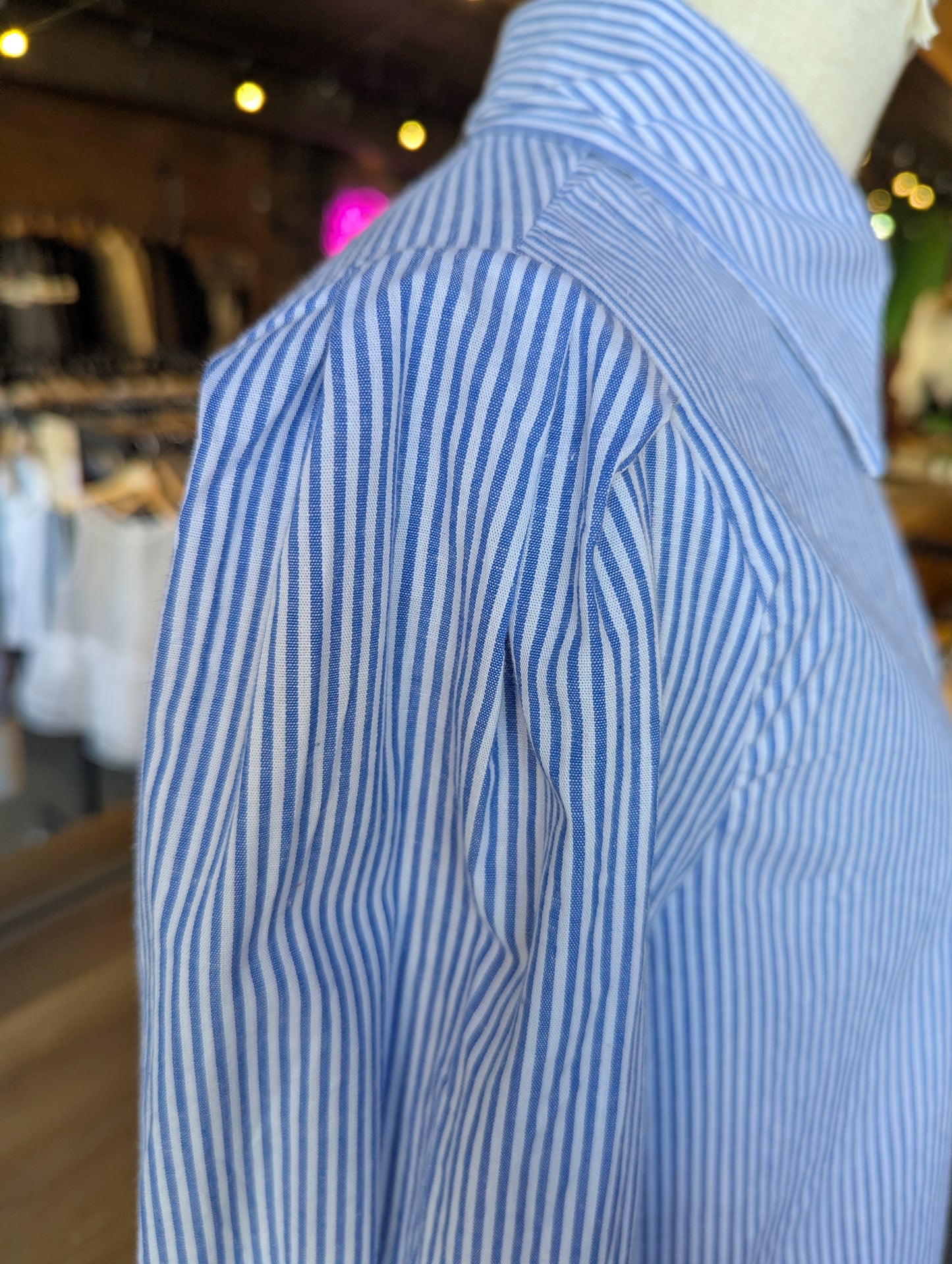 Oxford Contrast Cuff Blouse