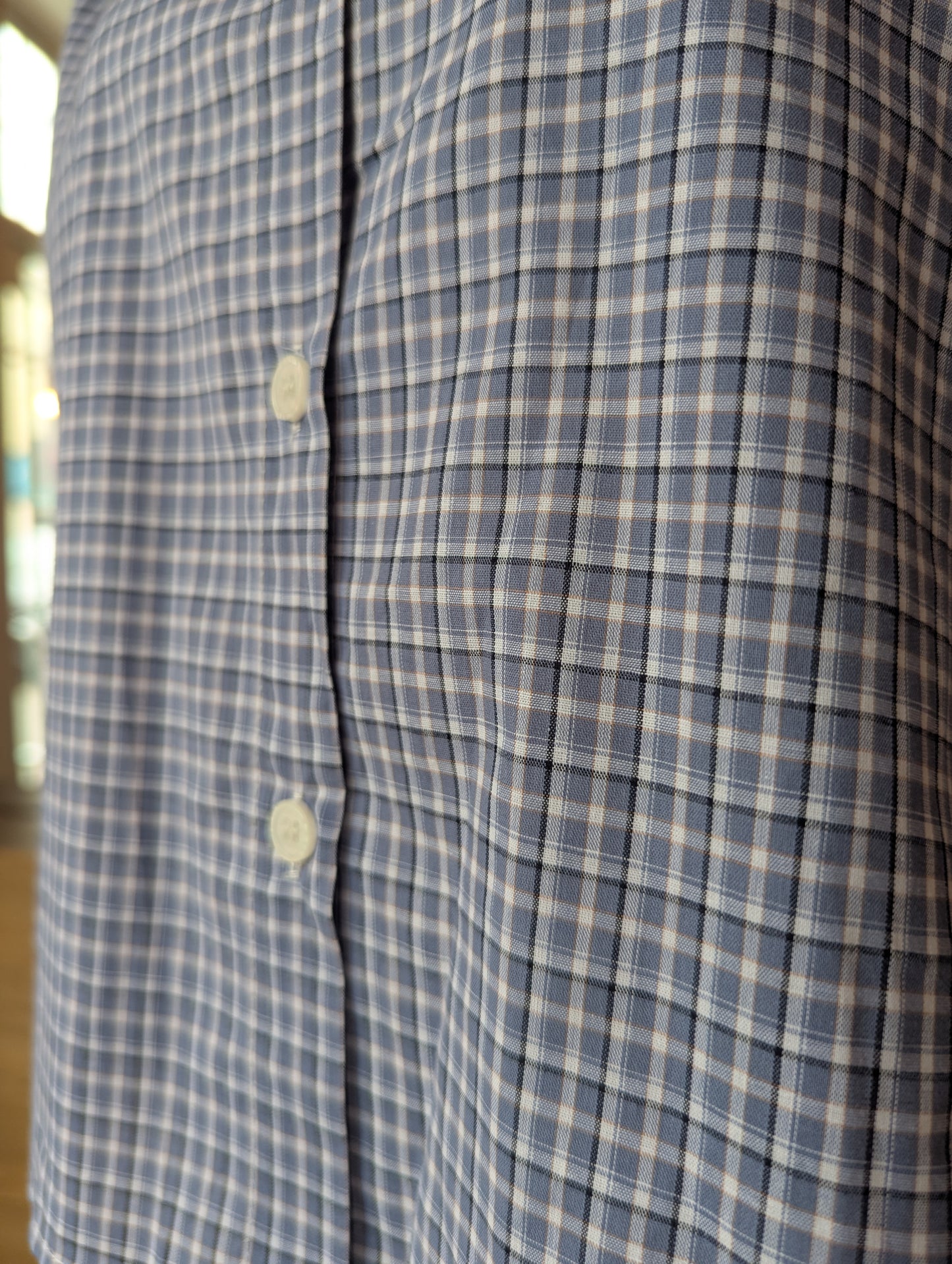 Cropped Plaid Keepsake Top with Contrast Trim