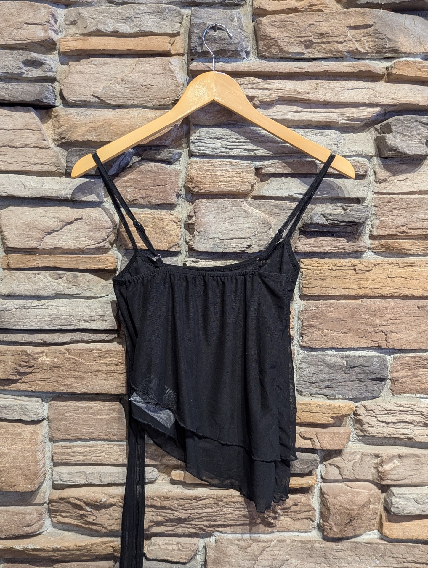Sheer Romance pleated rose tank