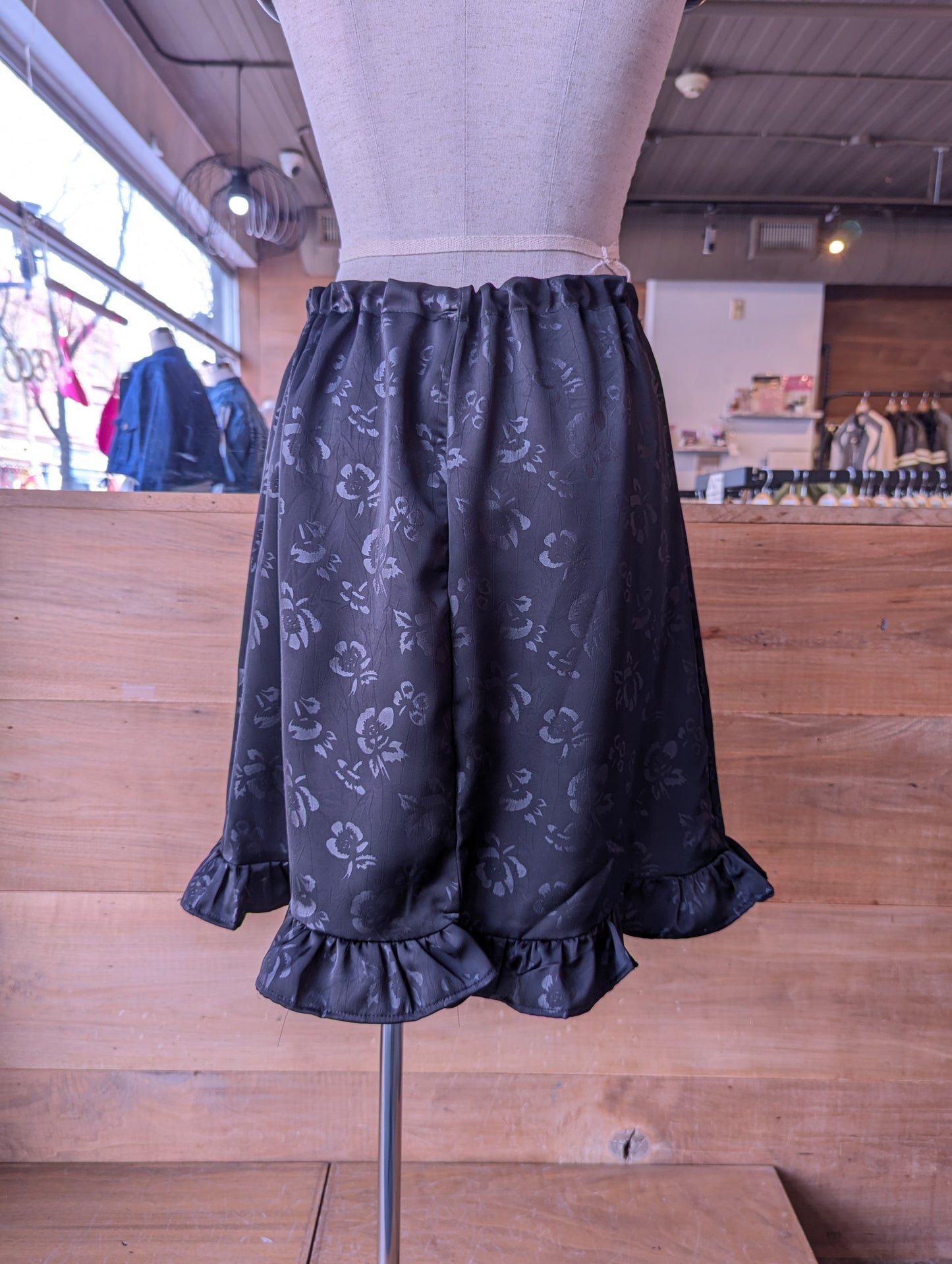 Midnight Bloom Ruffle Skirt