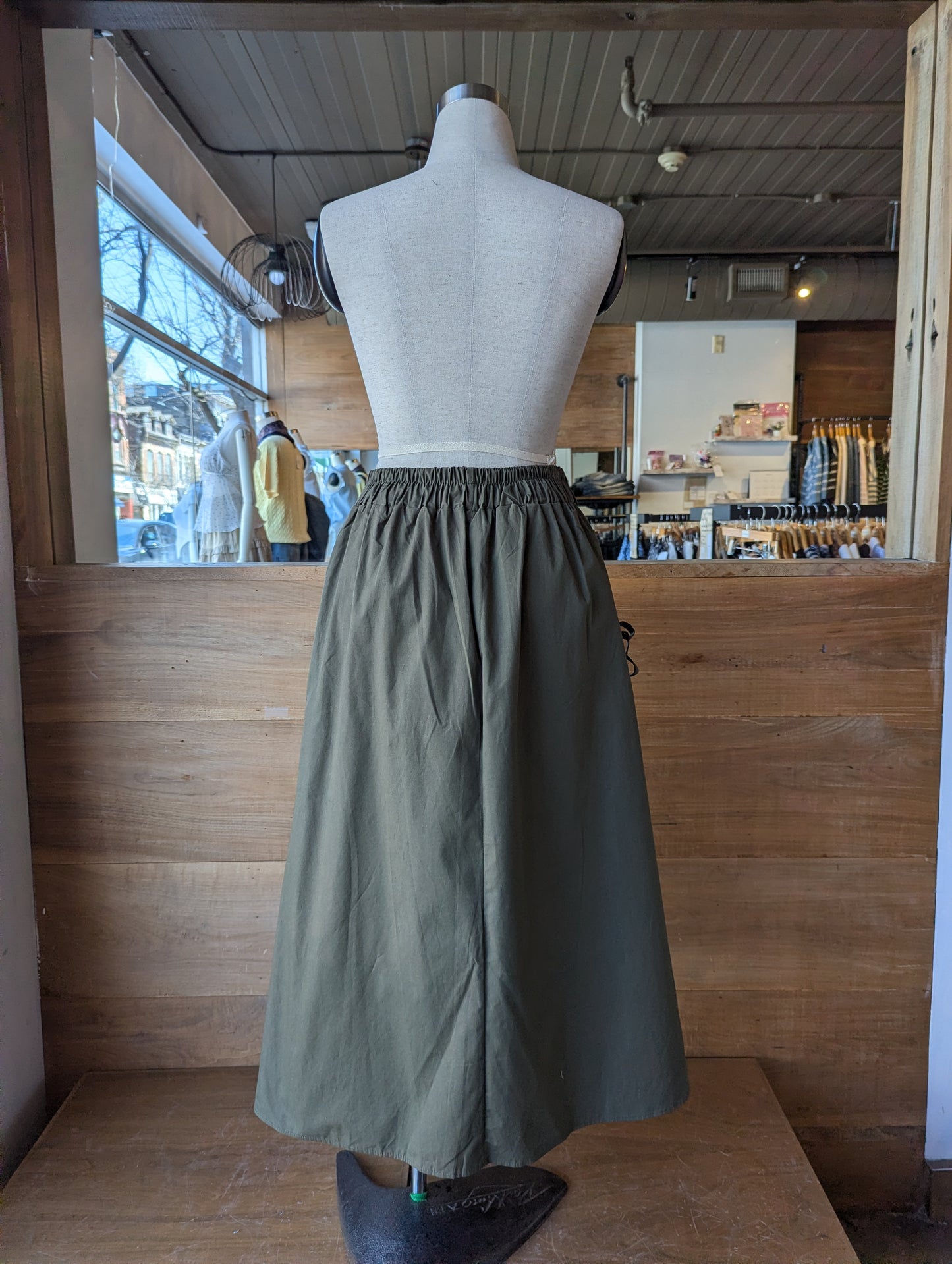 Drawstring Pocket Utility Skirt