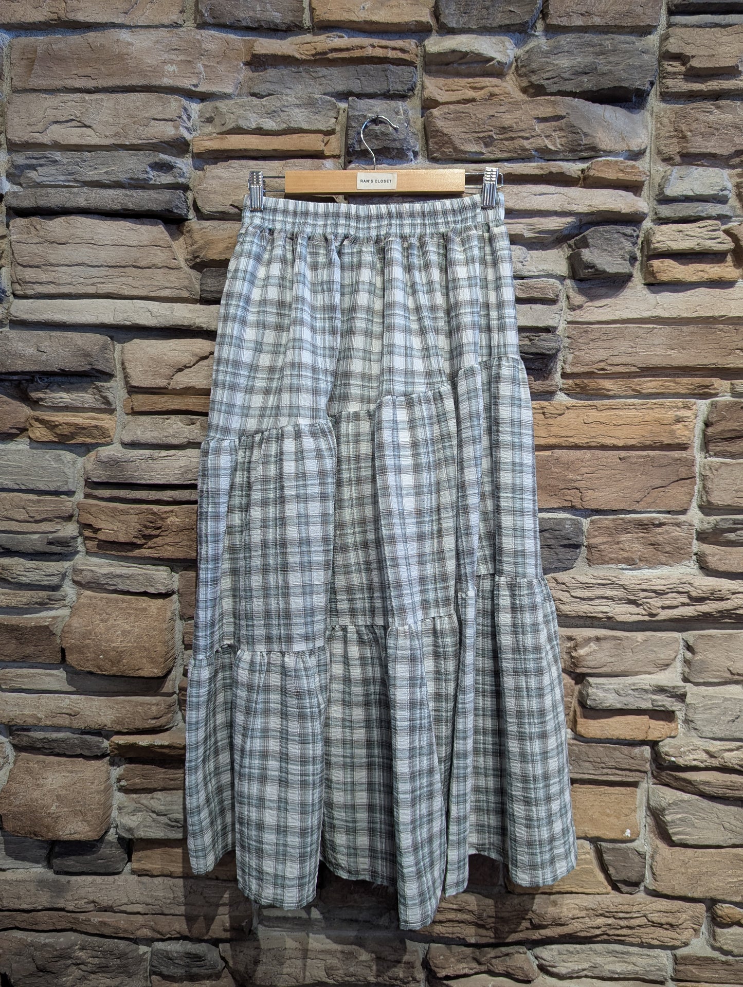 Country Side Plaid Maxi Skirt