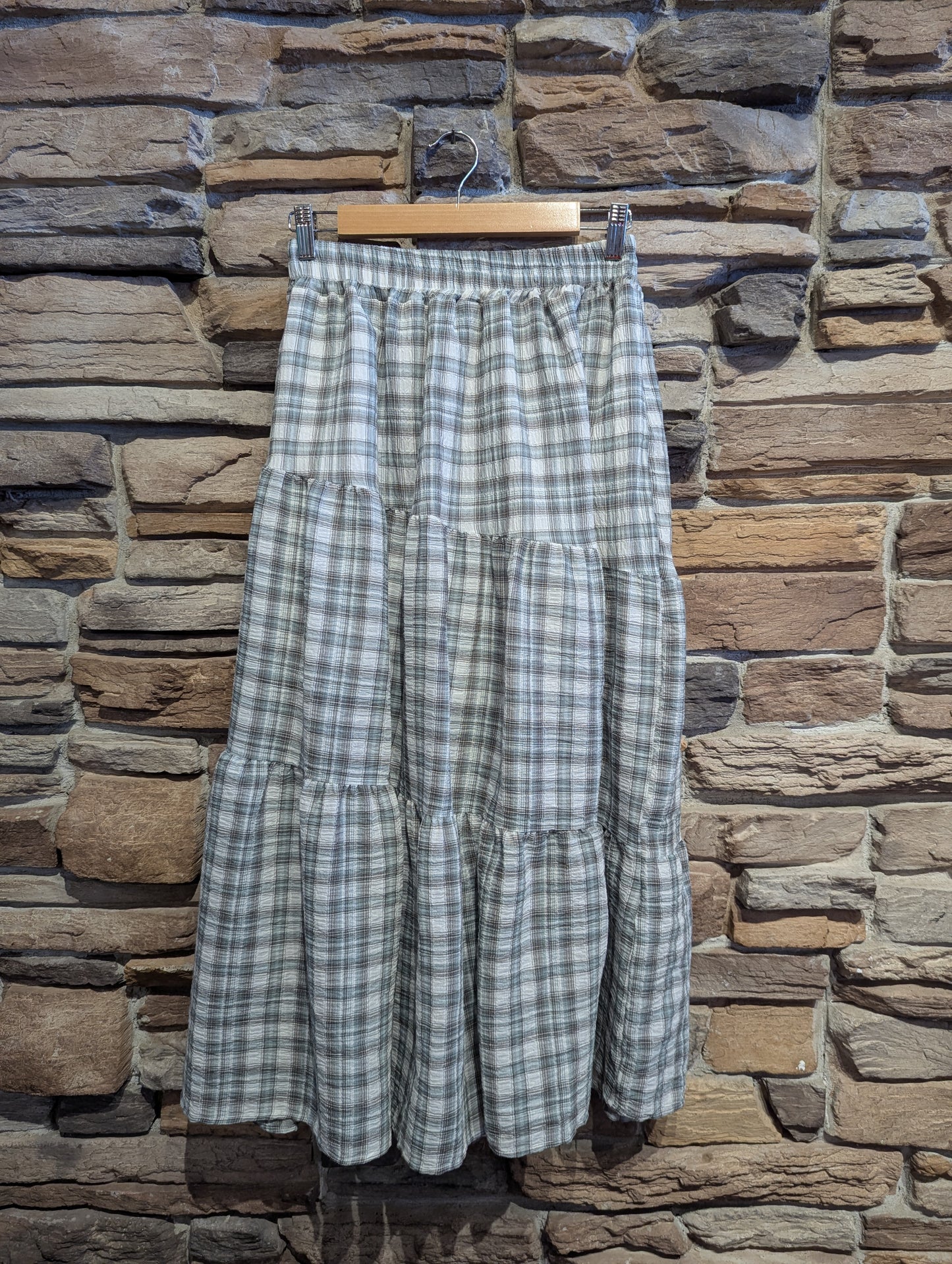 Country Side Plaid Maxi Skirt