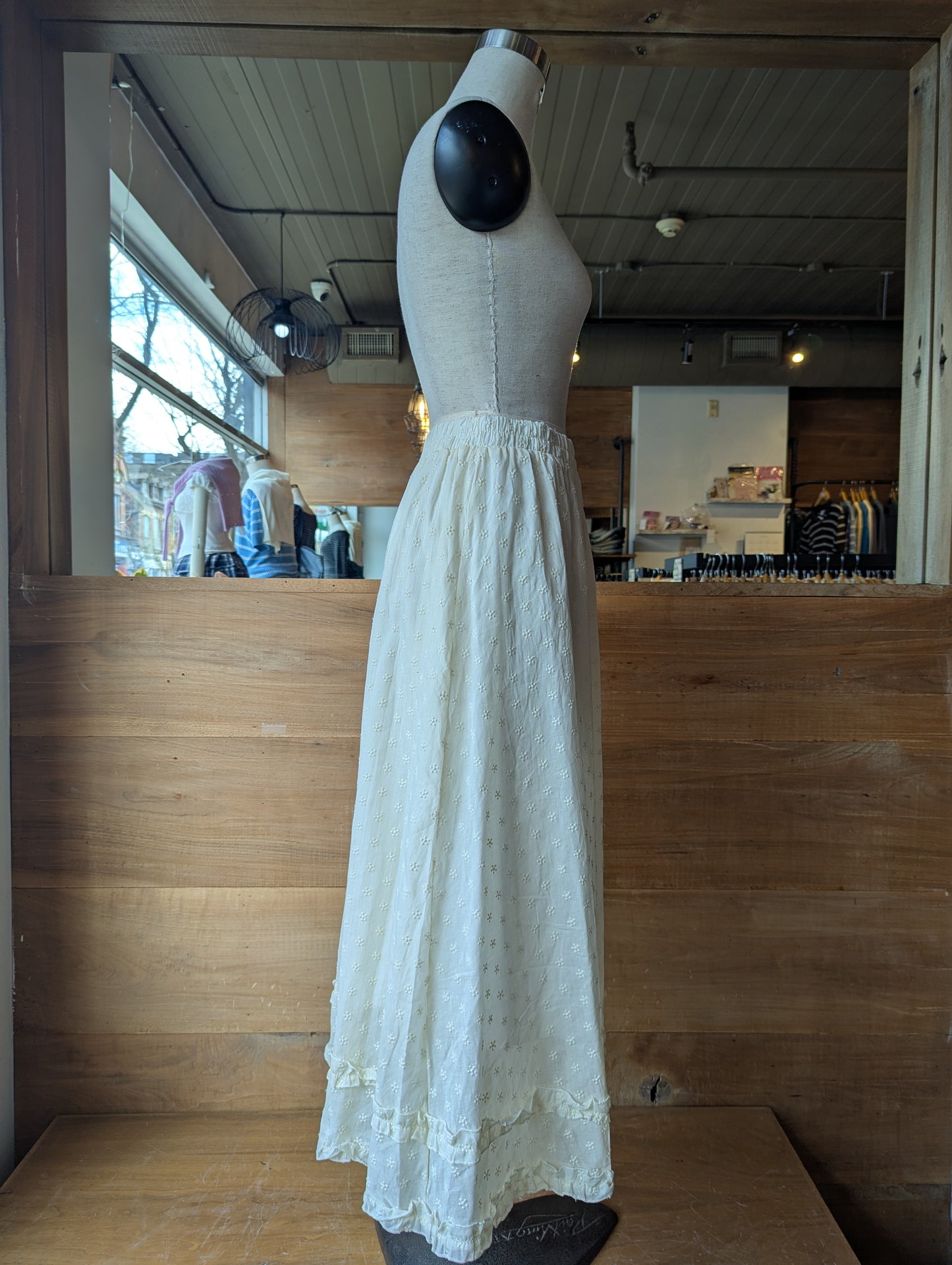 Clover Embroidered Maxi Skirt