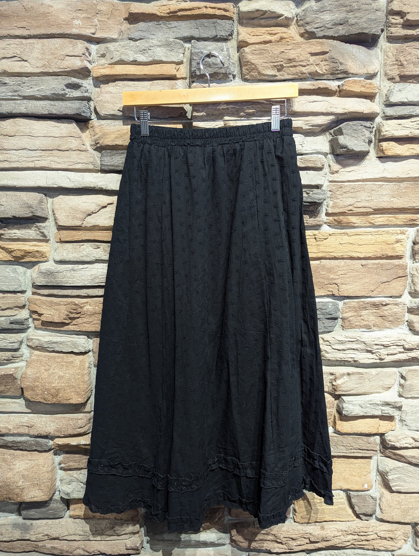 Clover Embroidered Maxi Skirt