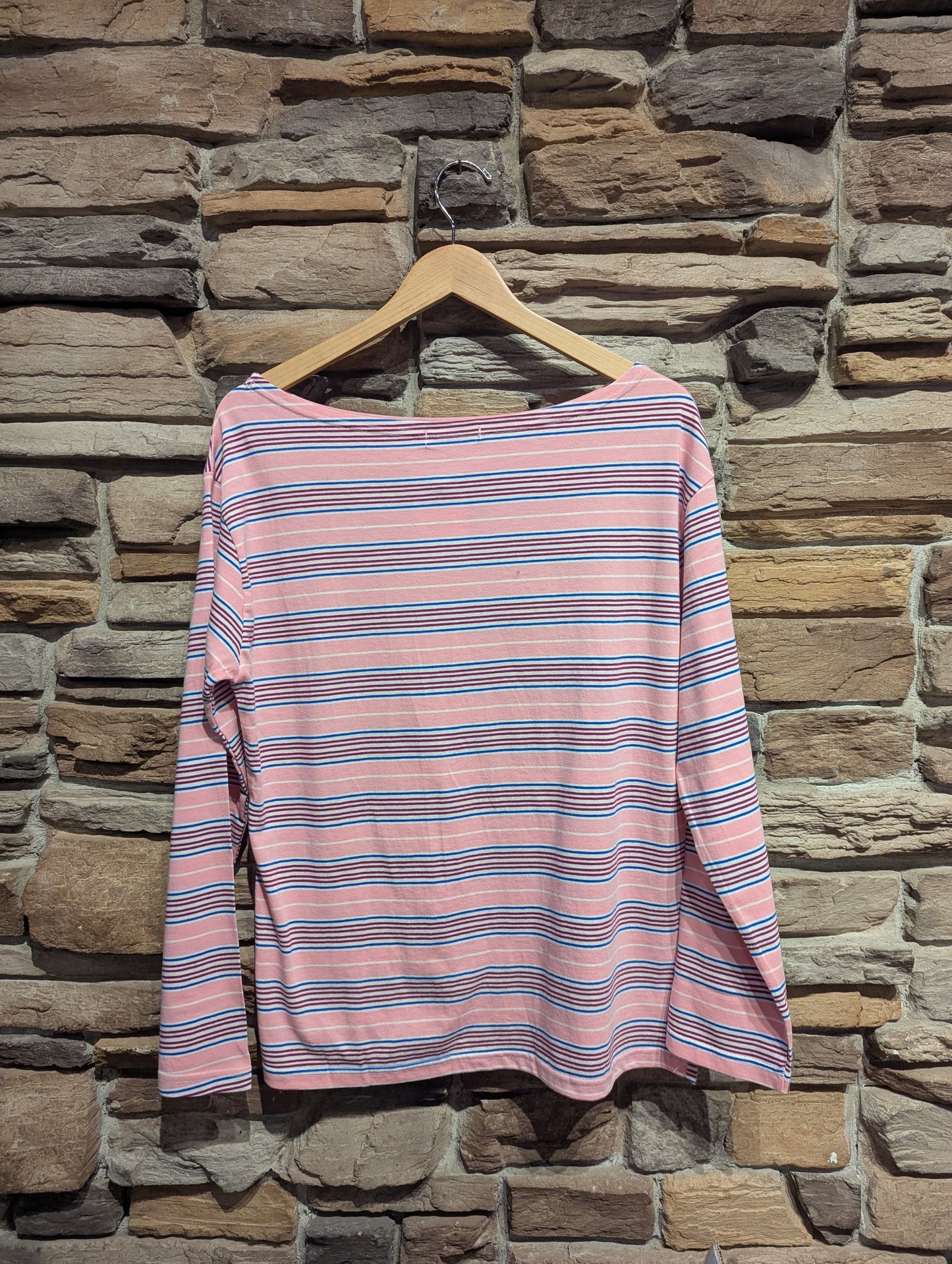 Sail Away Stripe Boatneck Top