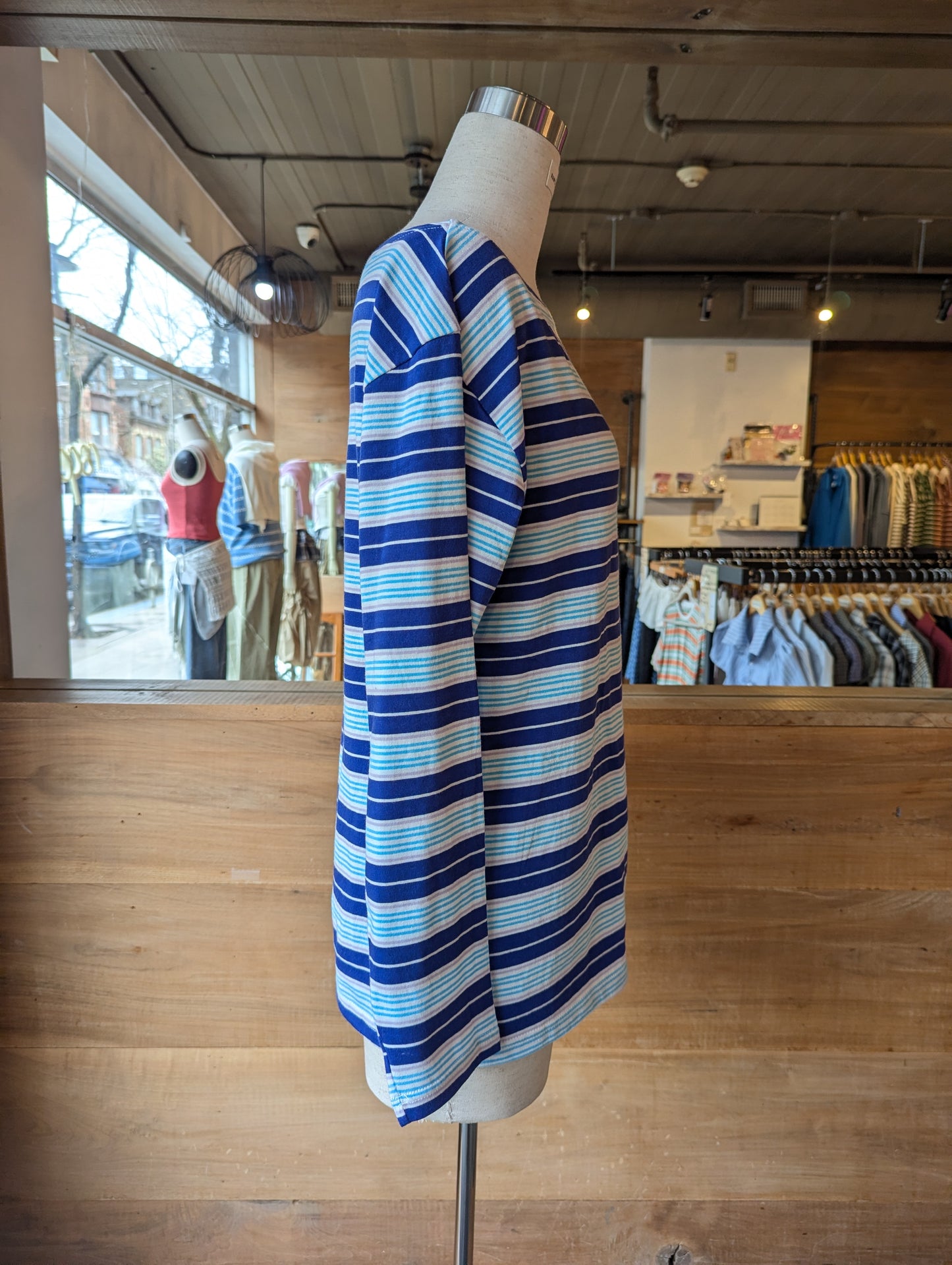 Sail Away Stripe Boatneck Top