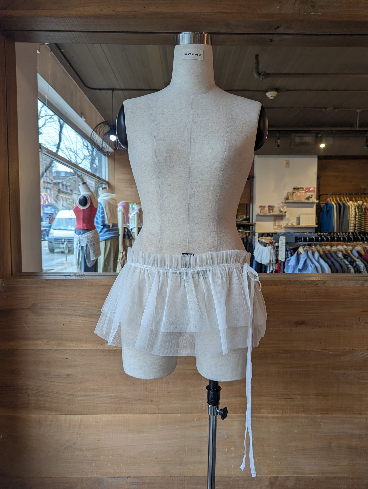 Gathered Overlay Skirt