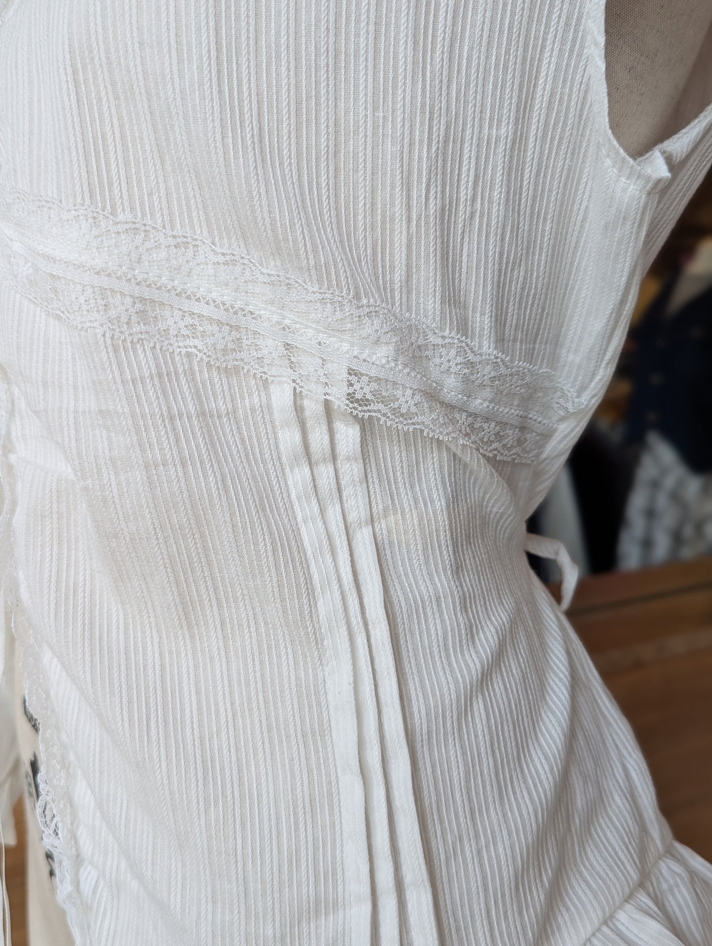 Delicate Lace Tie Blouse