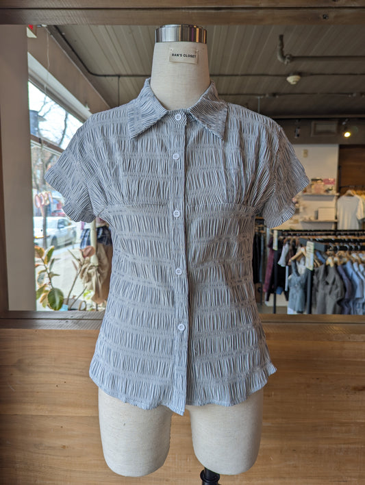 Bickford Ruched Button-Up