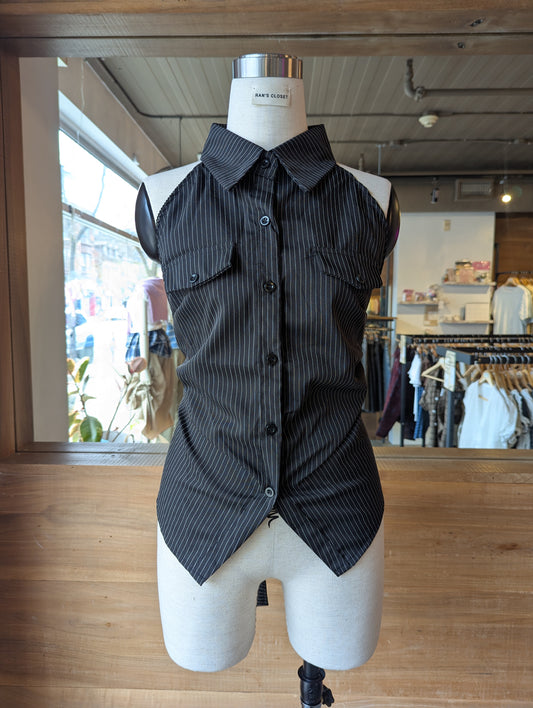 City-Girl Pinstripe Halter