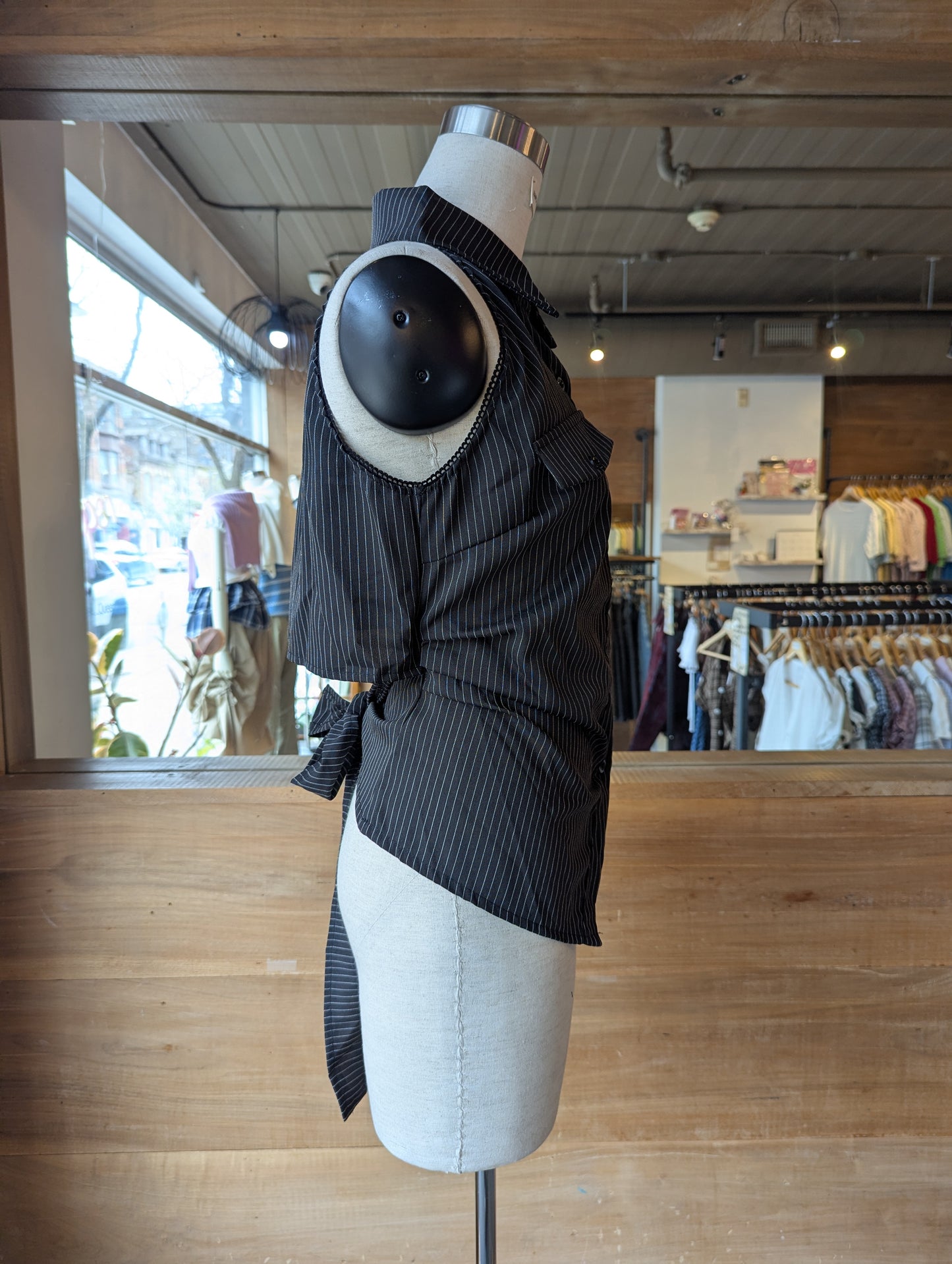 City-Girl Pinstripe Halter