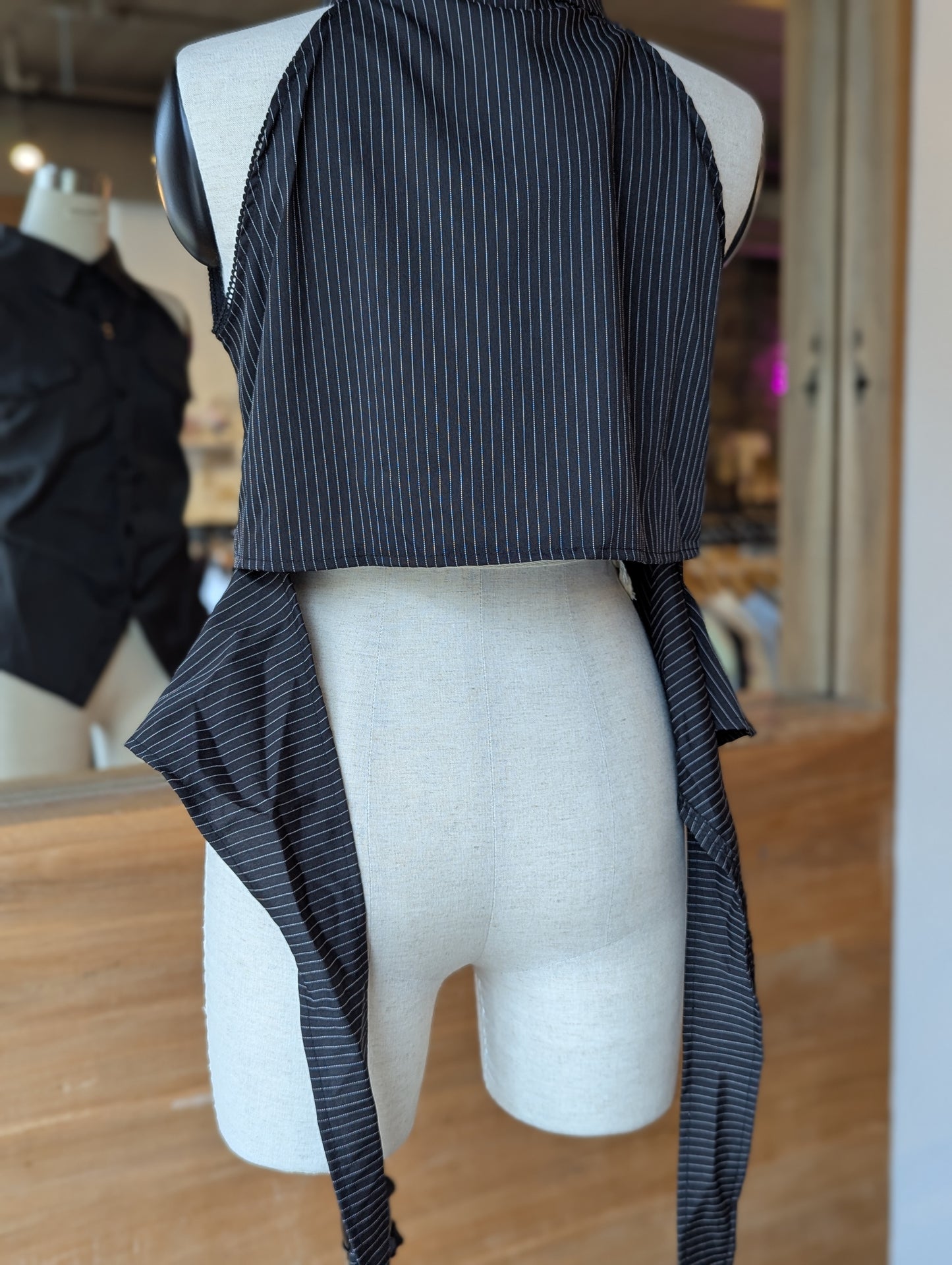 City-Girl Pinstripe Halter