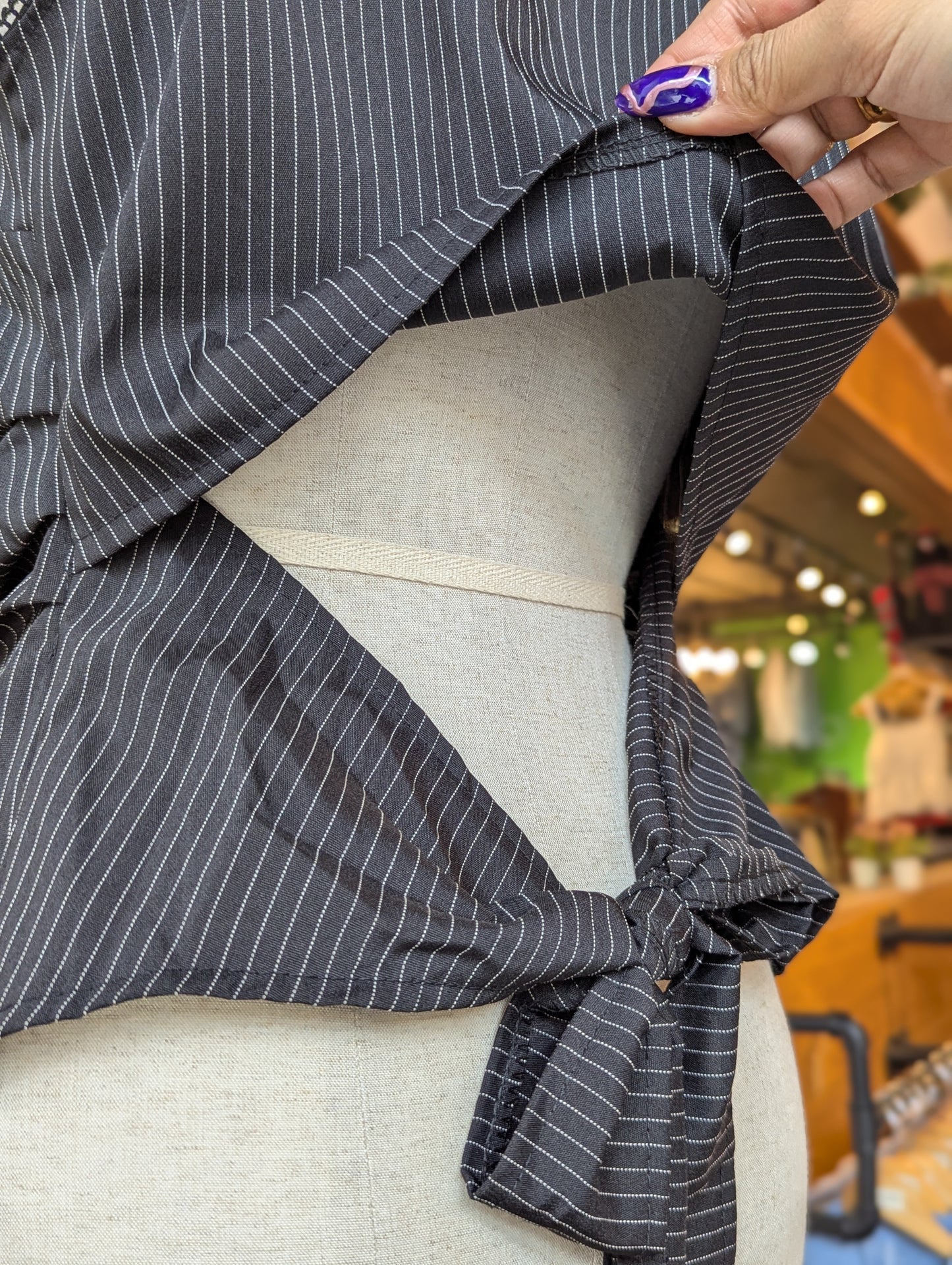 City-Girl Pinstripe Halter