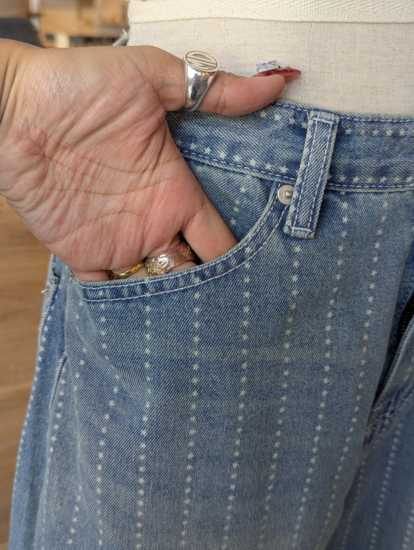Starry Night Barrel Jeans