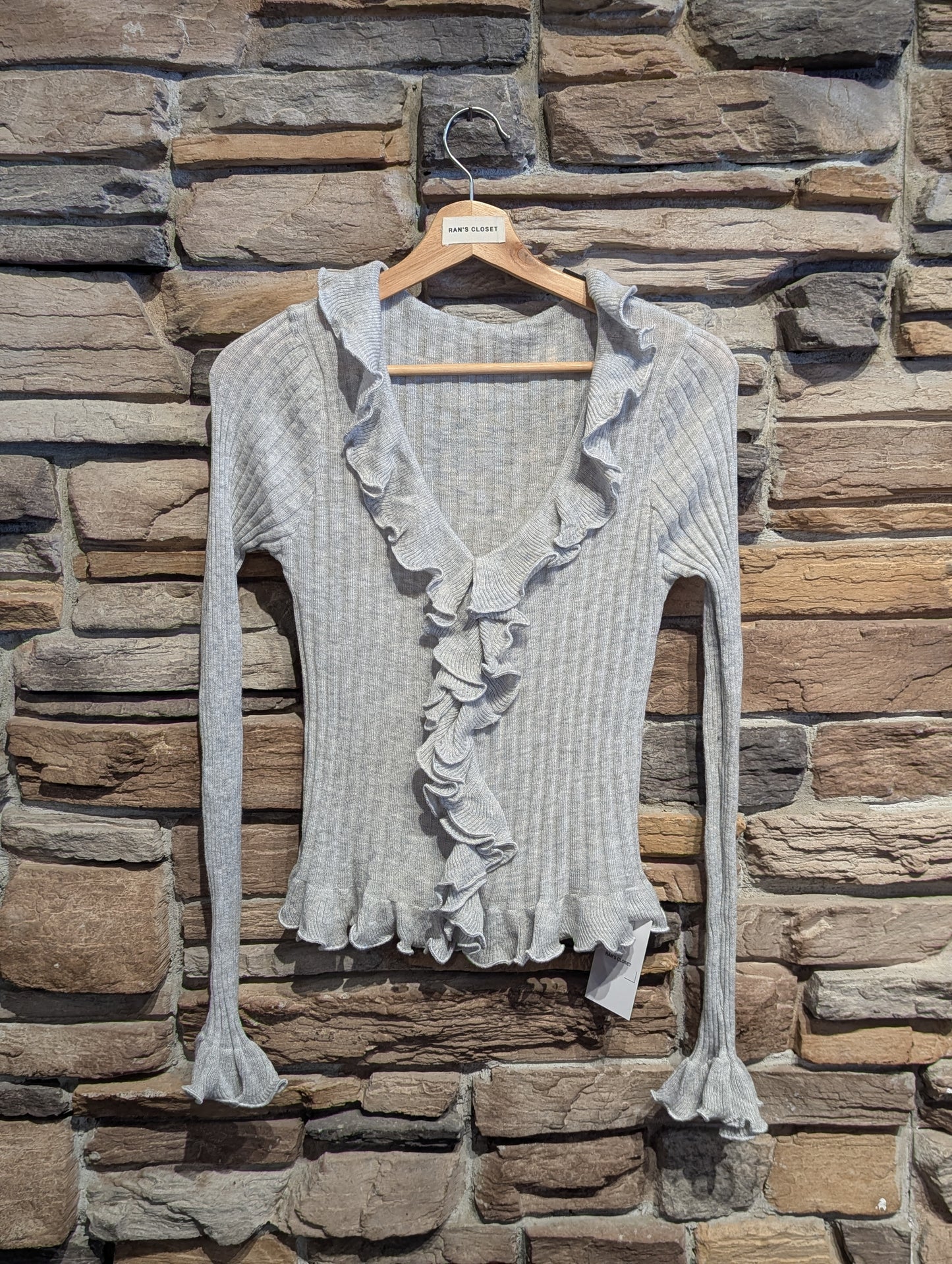 Morning Mist Ruffle Cardigan