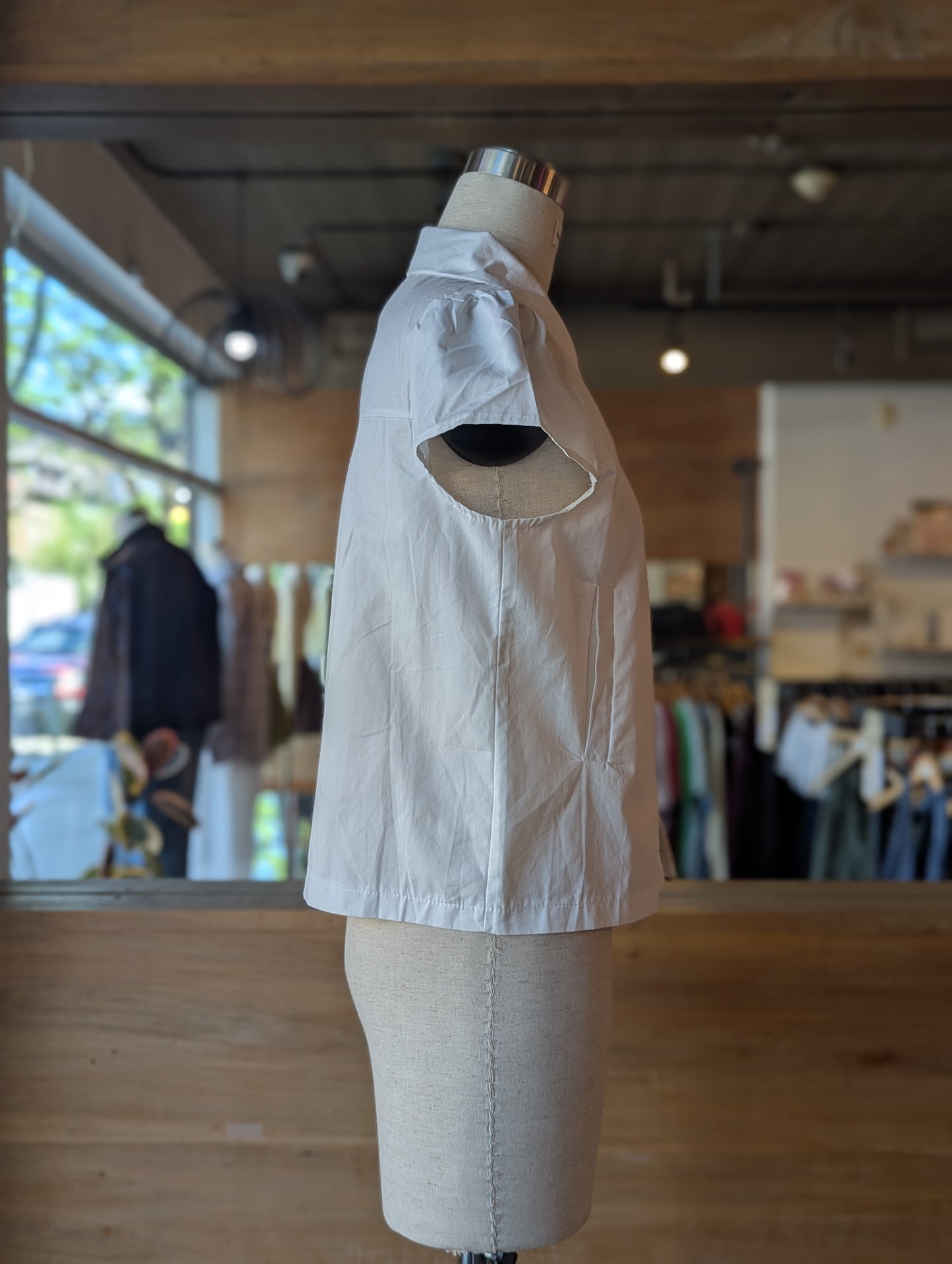 Morning Latte Double Breasted Cap Sleeve Swing Jacket