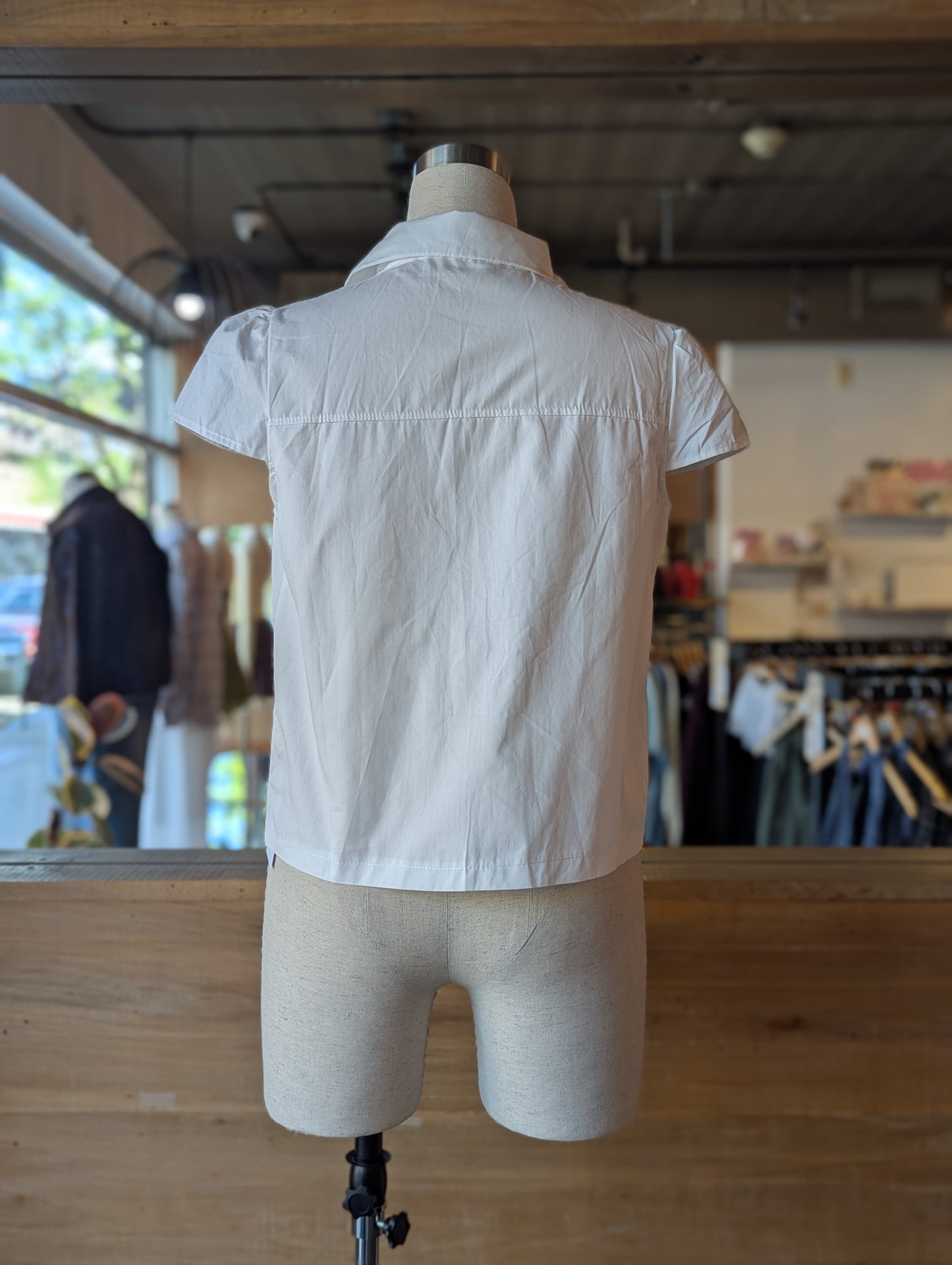 Morning Latte Double Breasted Cap Sleeve Swing Jacket