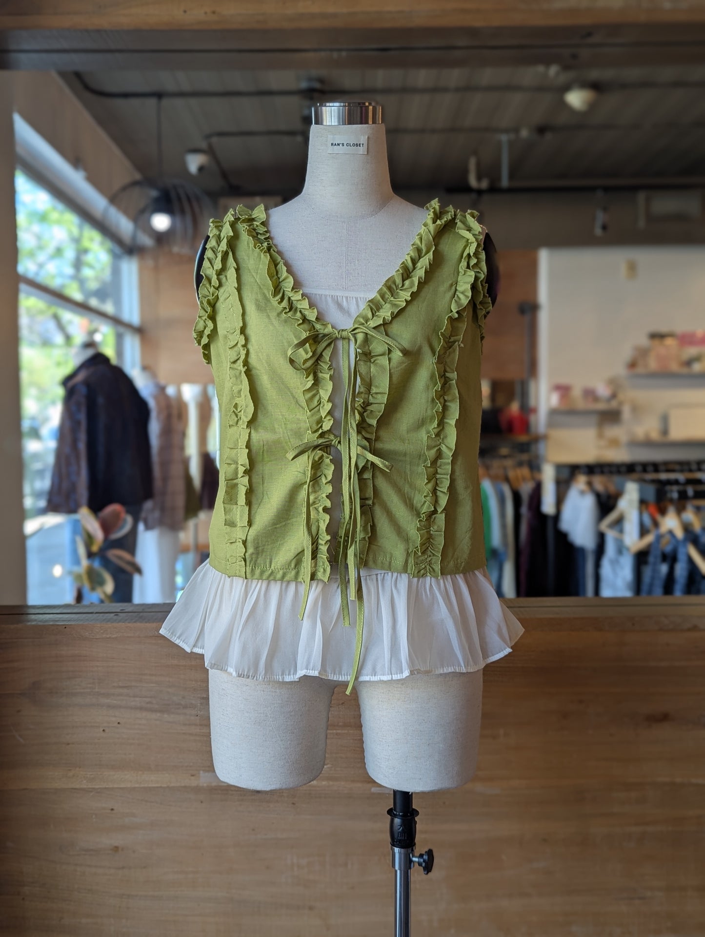 Garden Party Ruffle Blouse and Camisole Set