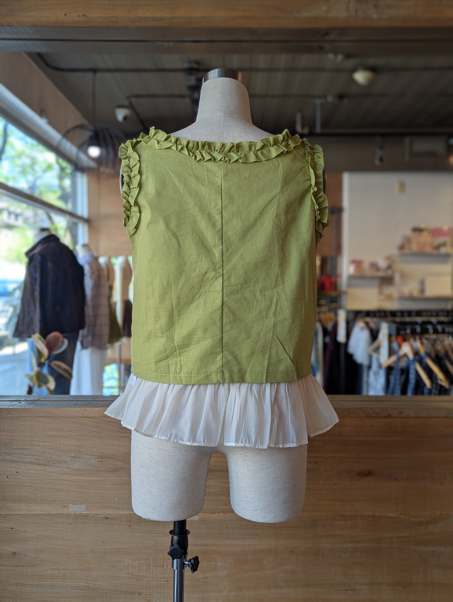 Garden Party Ruffle Blouse and Camisole Set