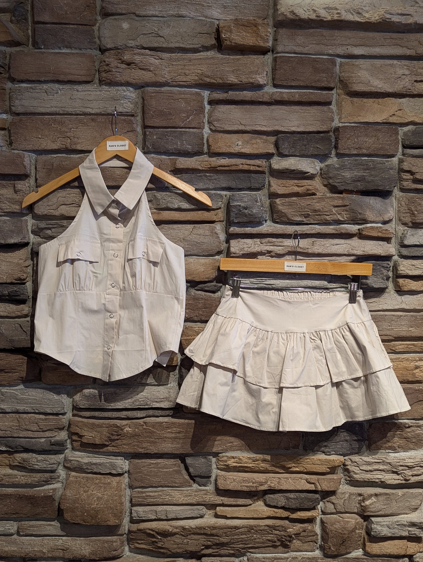 Sunday Brunch Halter Top and Skirt Set