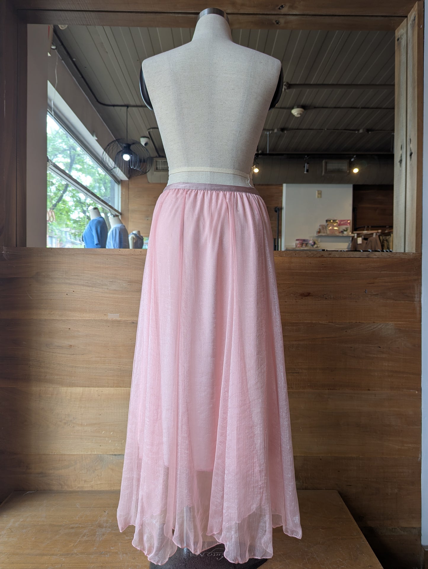 Shimmer Veil Maxi Skirt