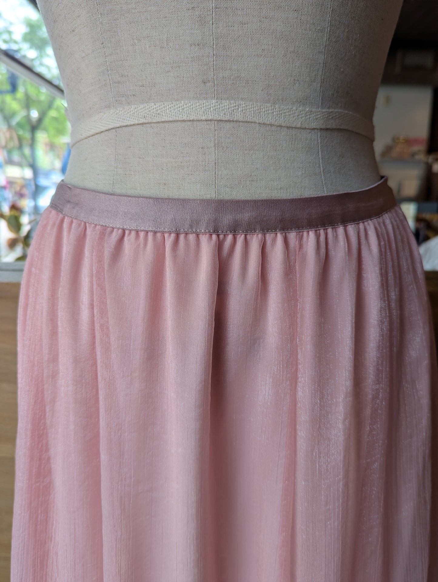 Shimmer Veil Maxi Skirt