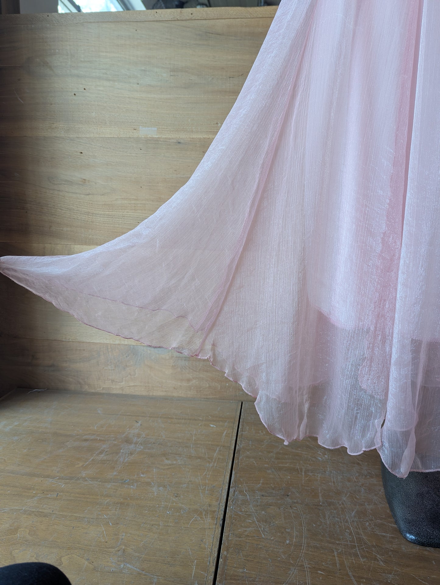 Shimmer Veil Maxi Skirt