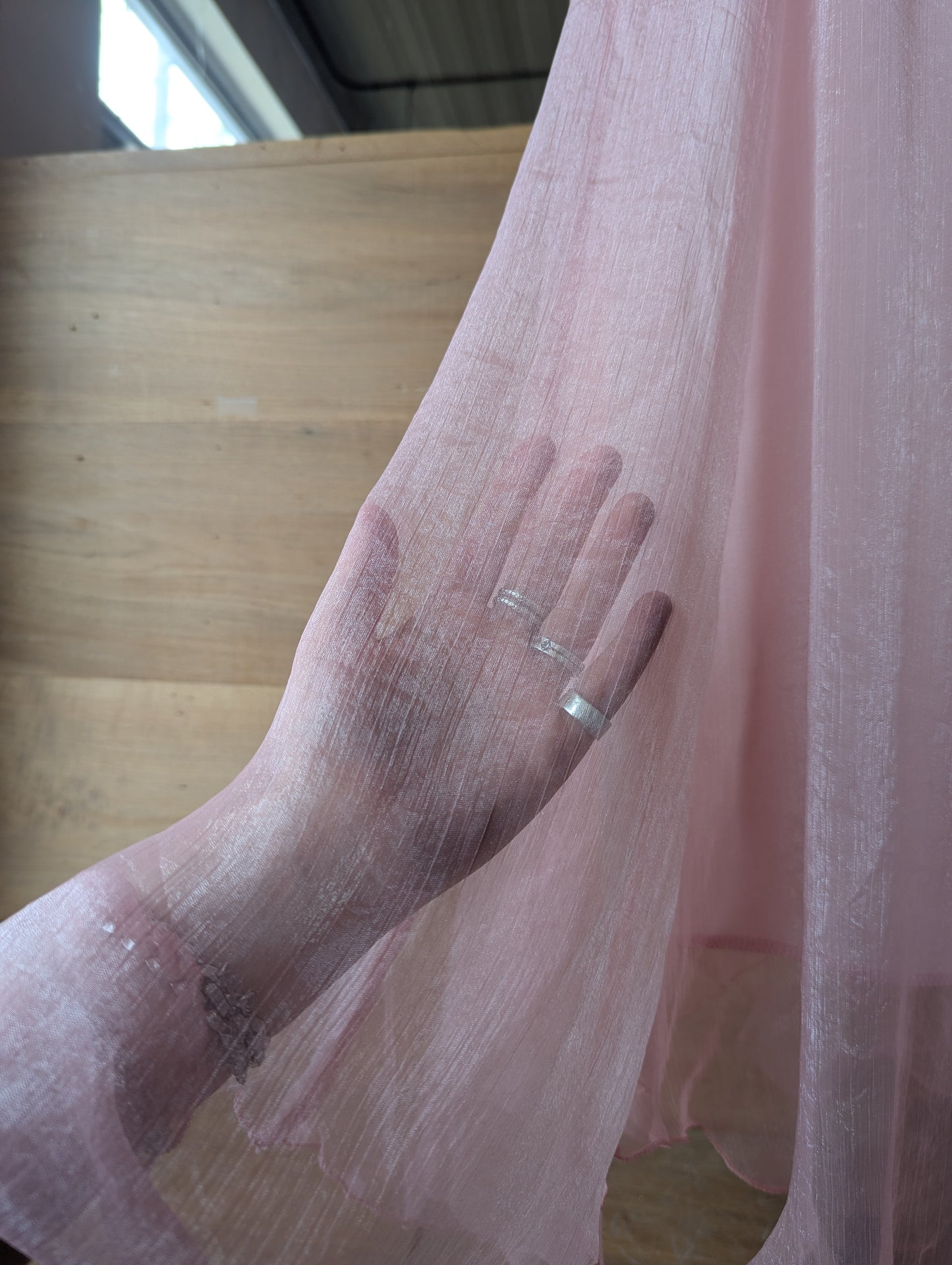 Shimmer Veil Maxi Skirt